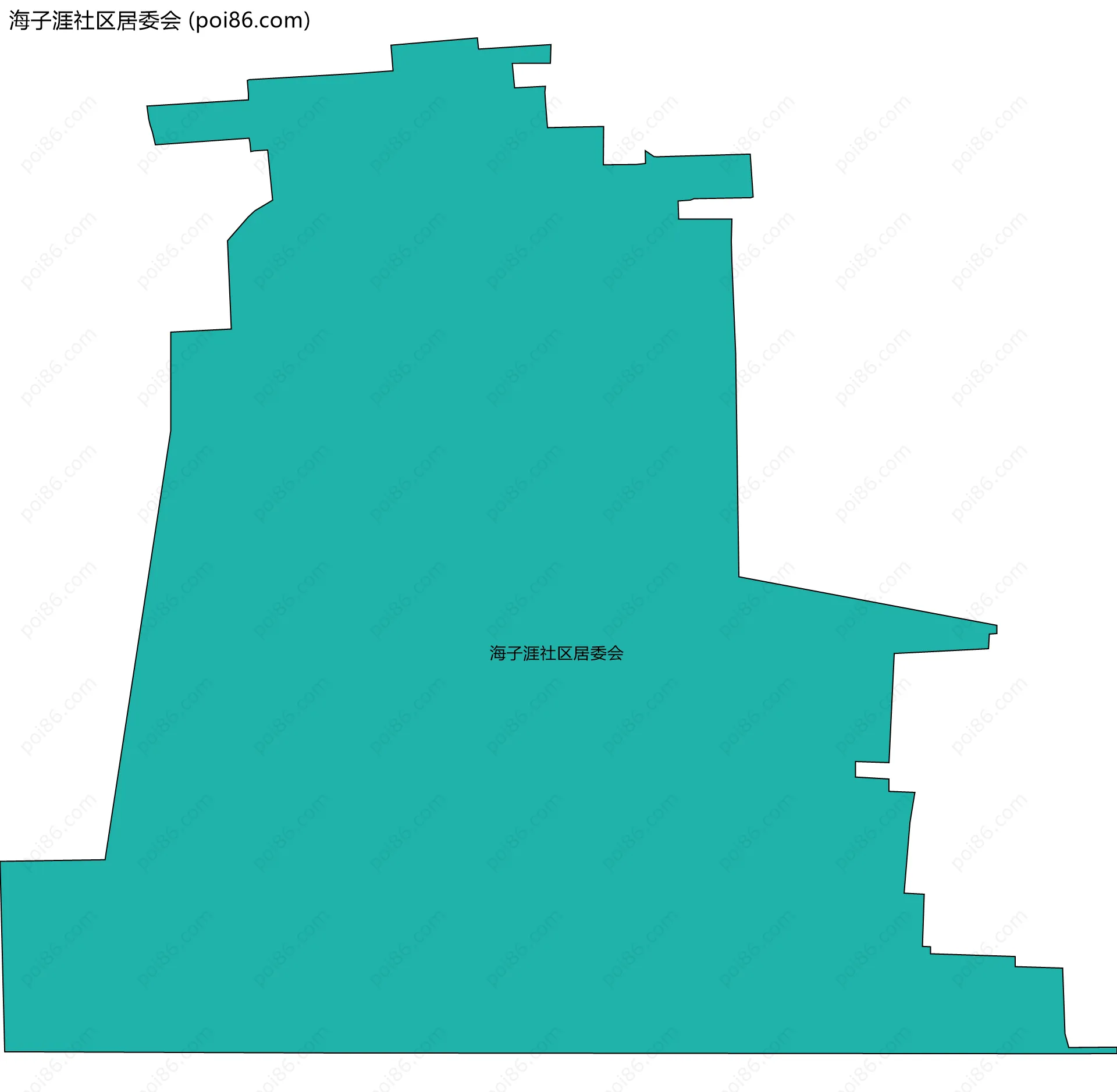 海子涯社区居委会边界地图