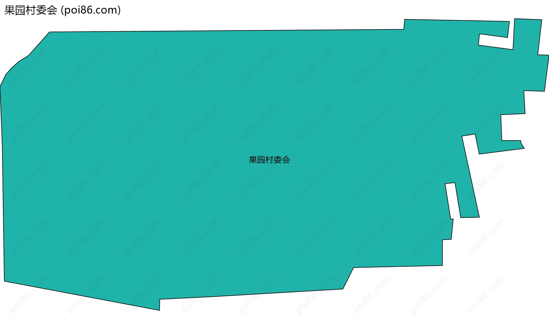 果园村委会边界地图