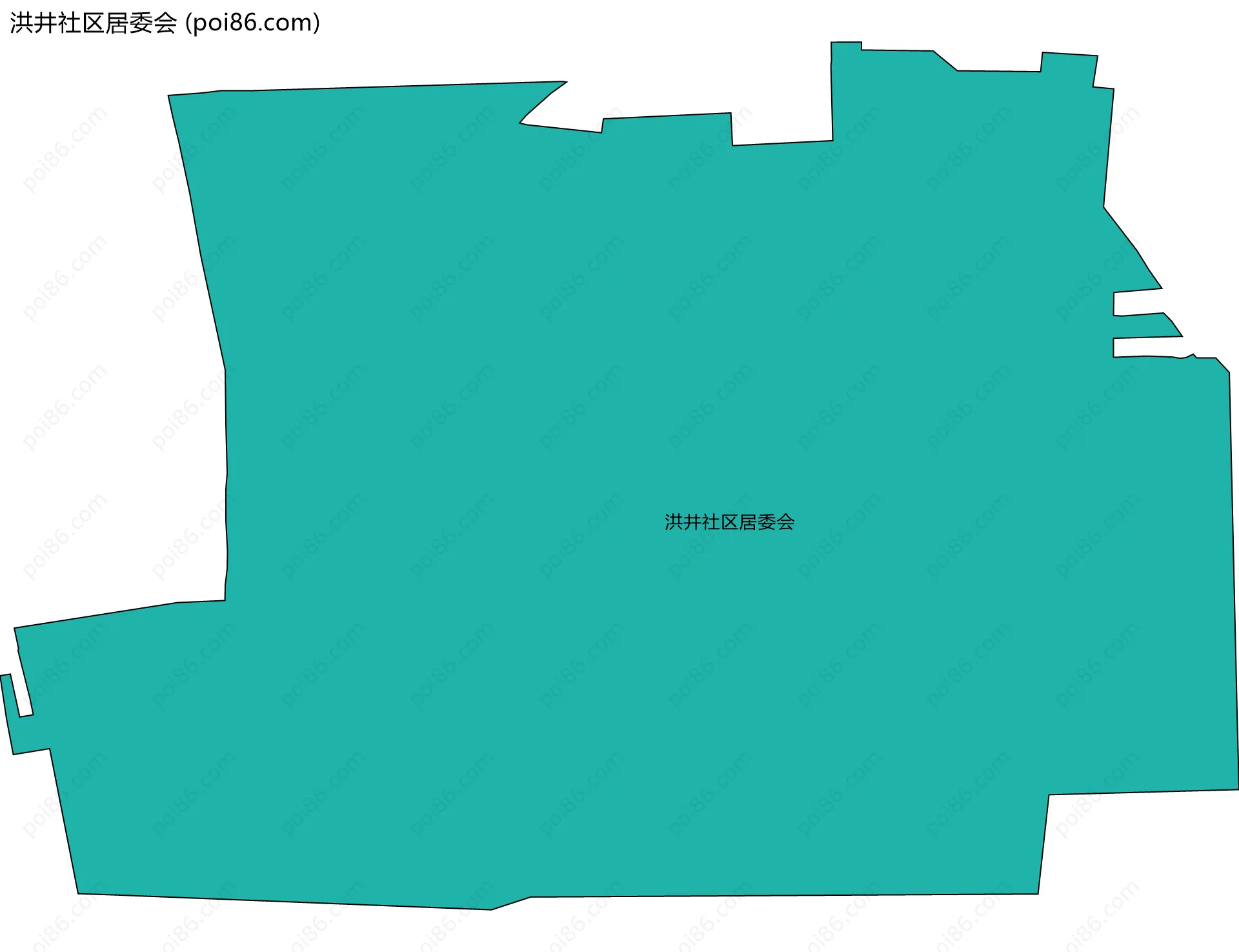 洪井社区居委会边界地图
