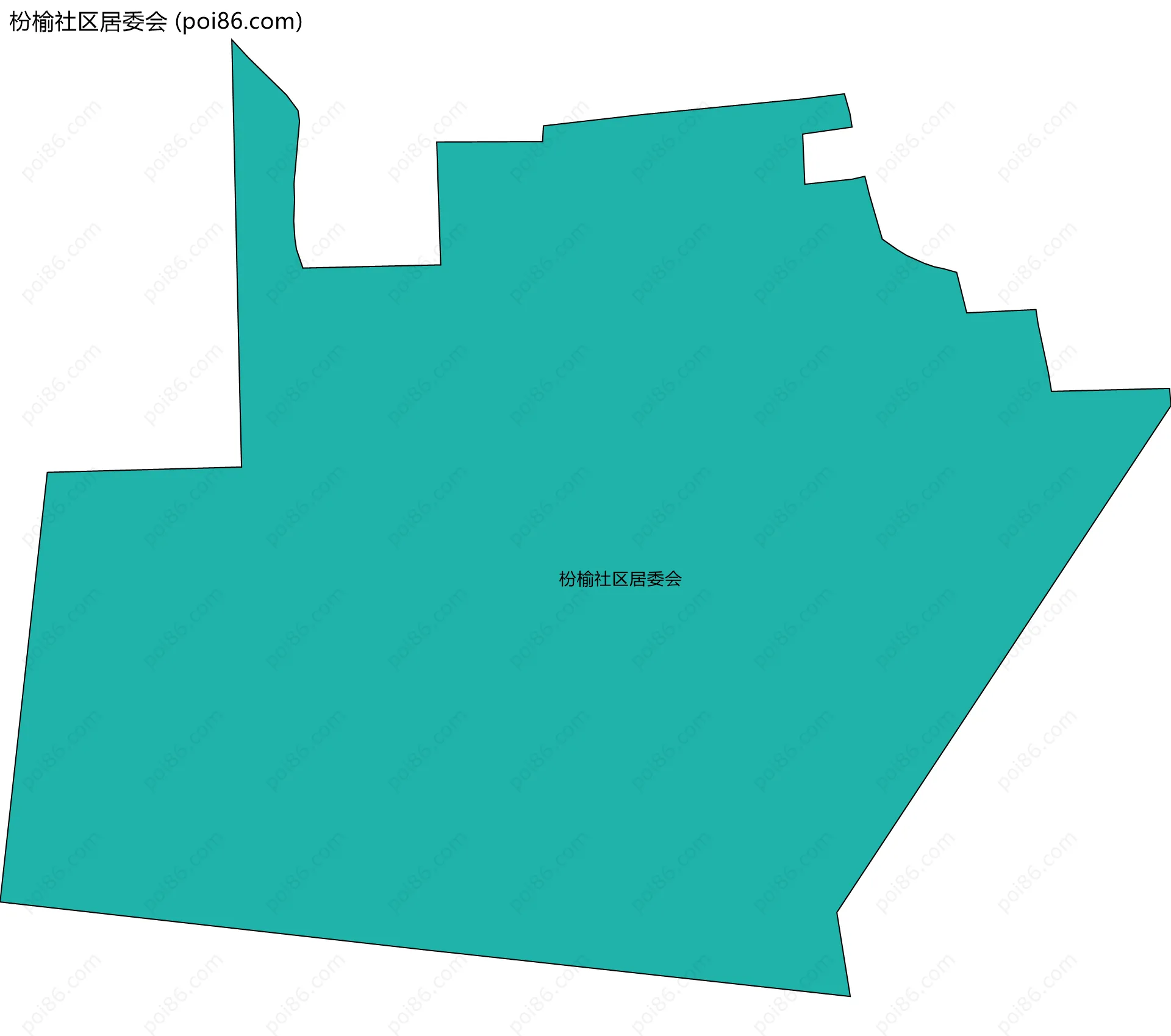 枌榆社区居委会边界地图