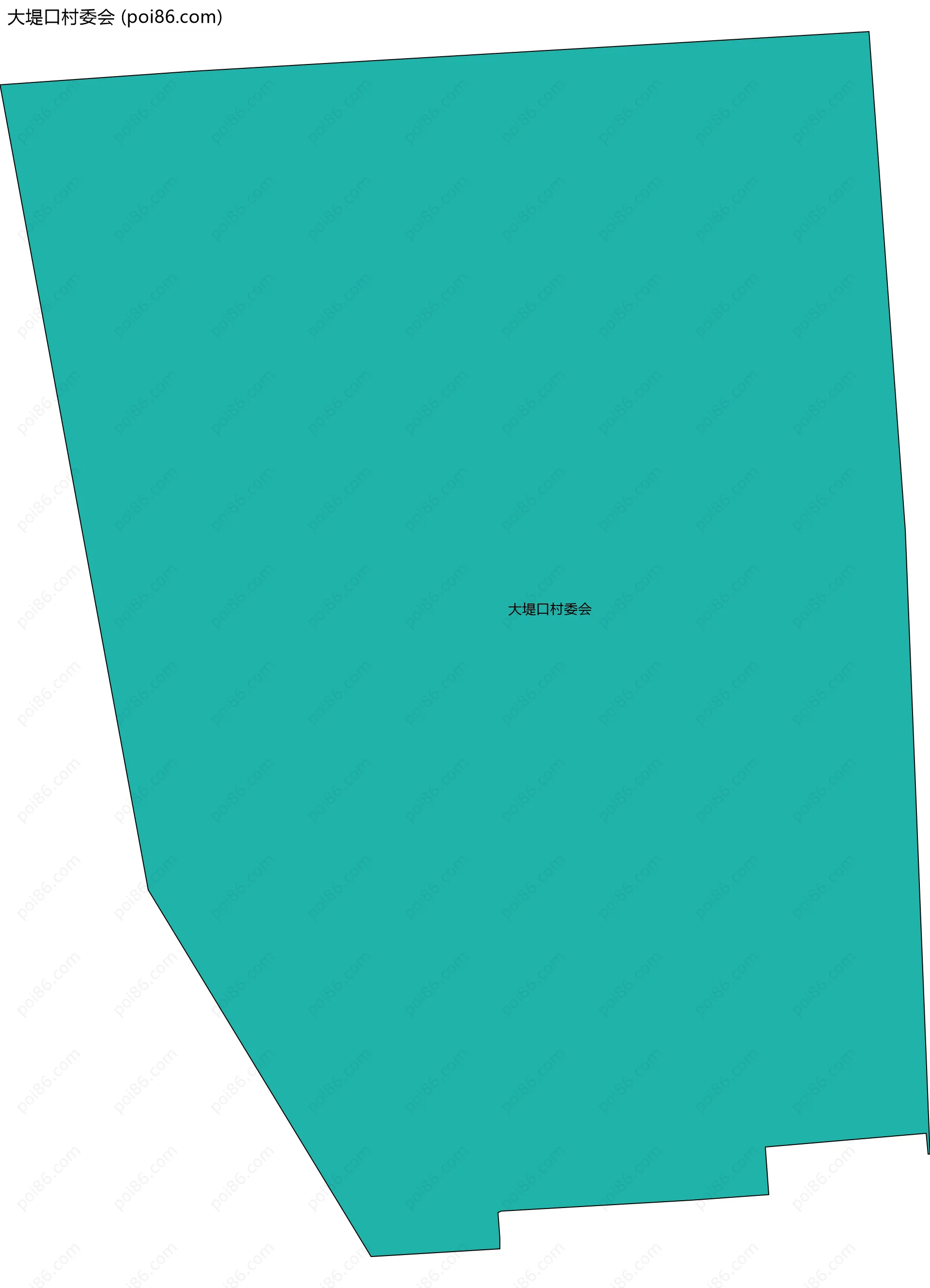 大堤口村委会边界地图