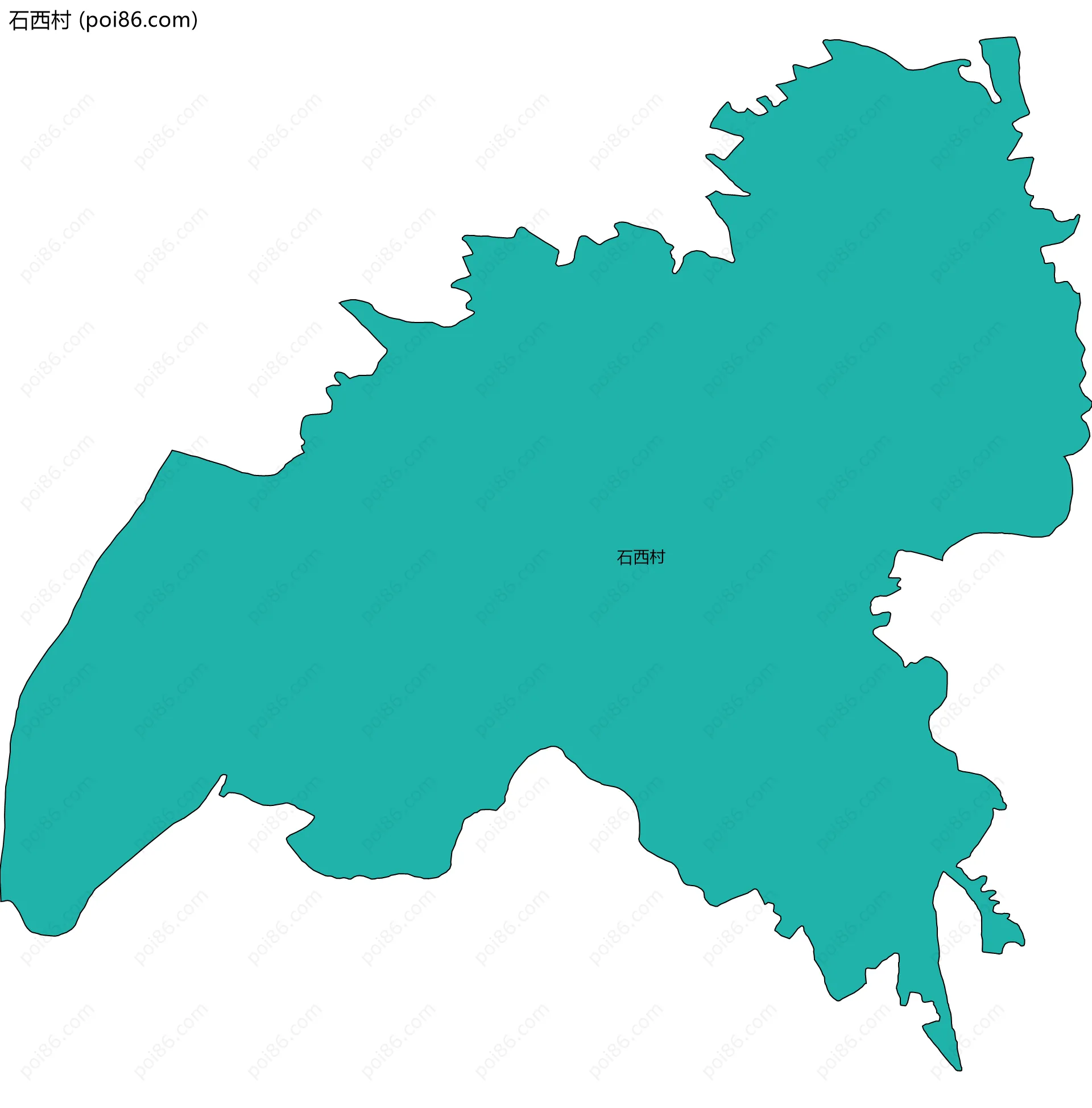 石西村边界地图
