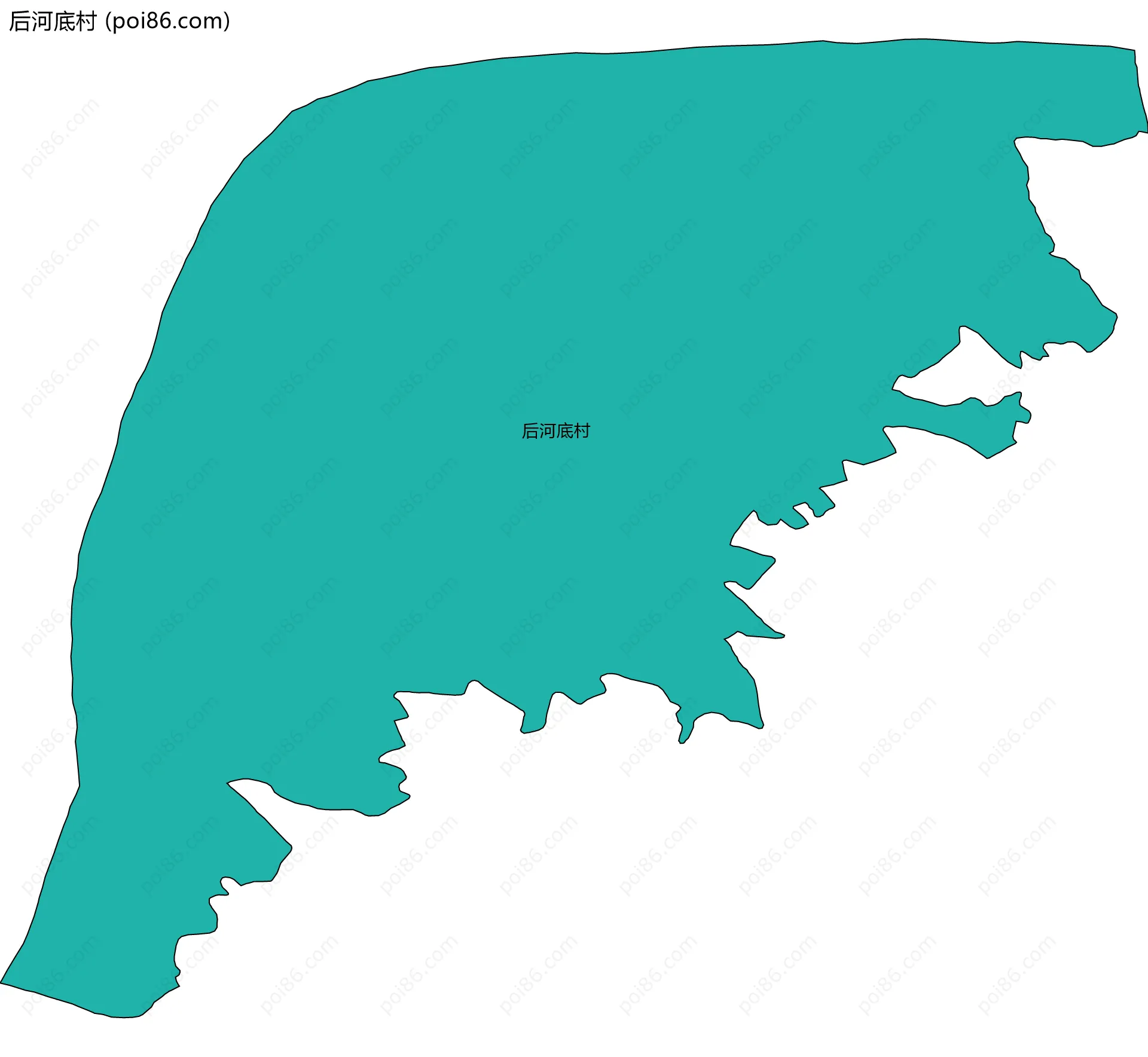 后河底村边界地图
