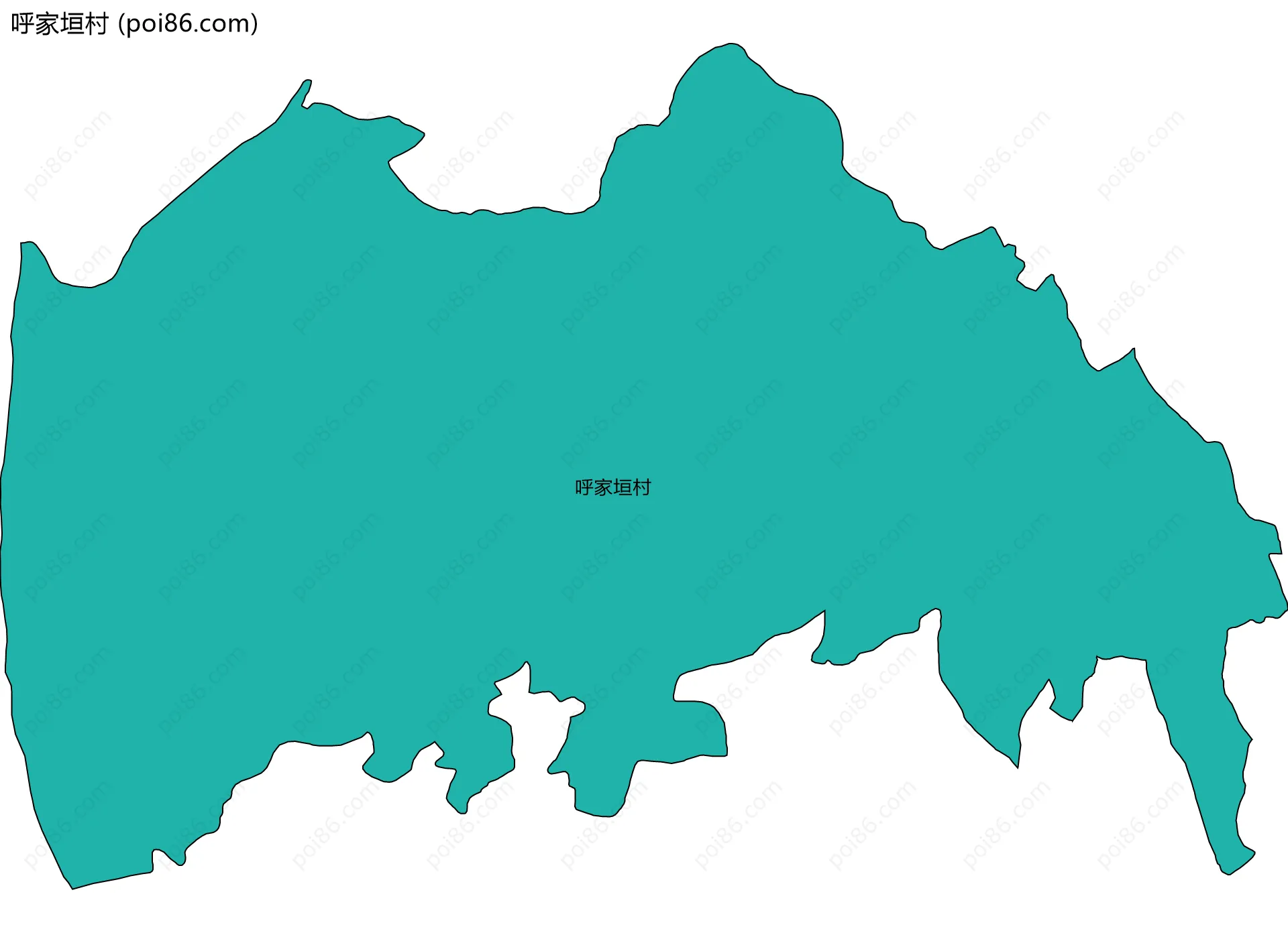 呼家垣村边界地图