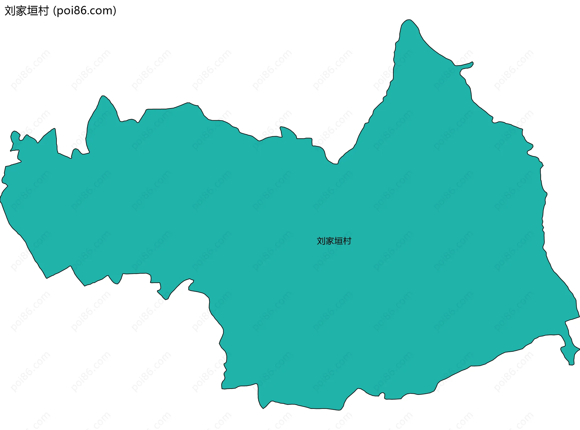 刘家垣村边界地图