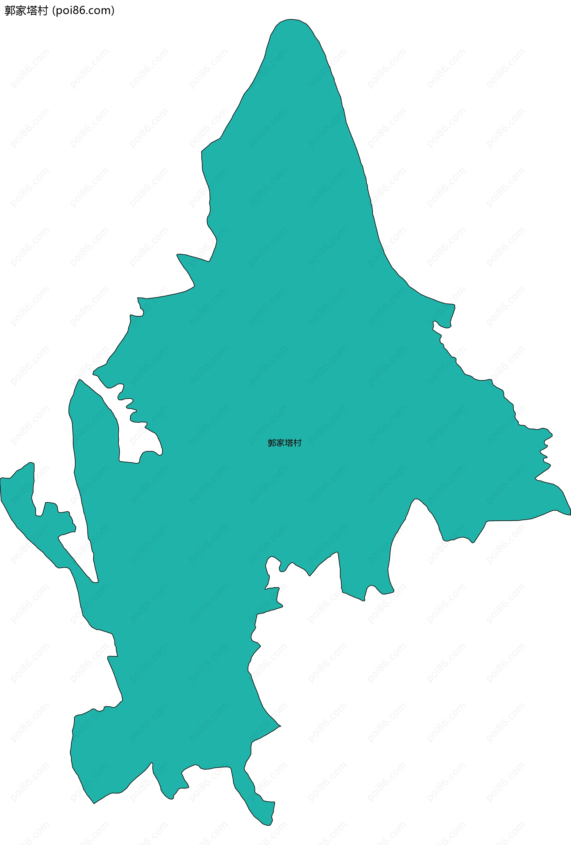 郭家塔村边界地图