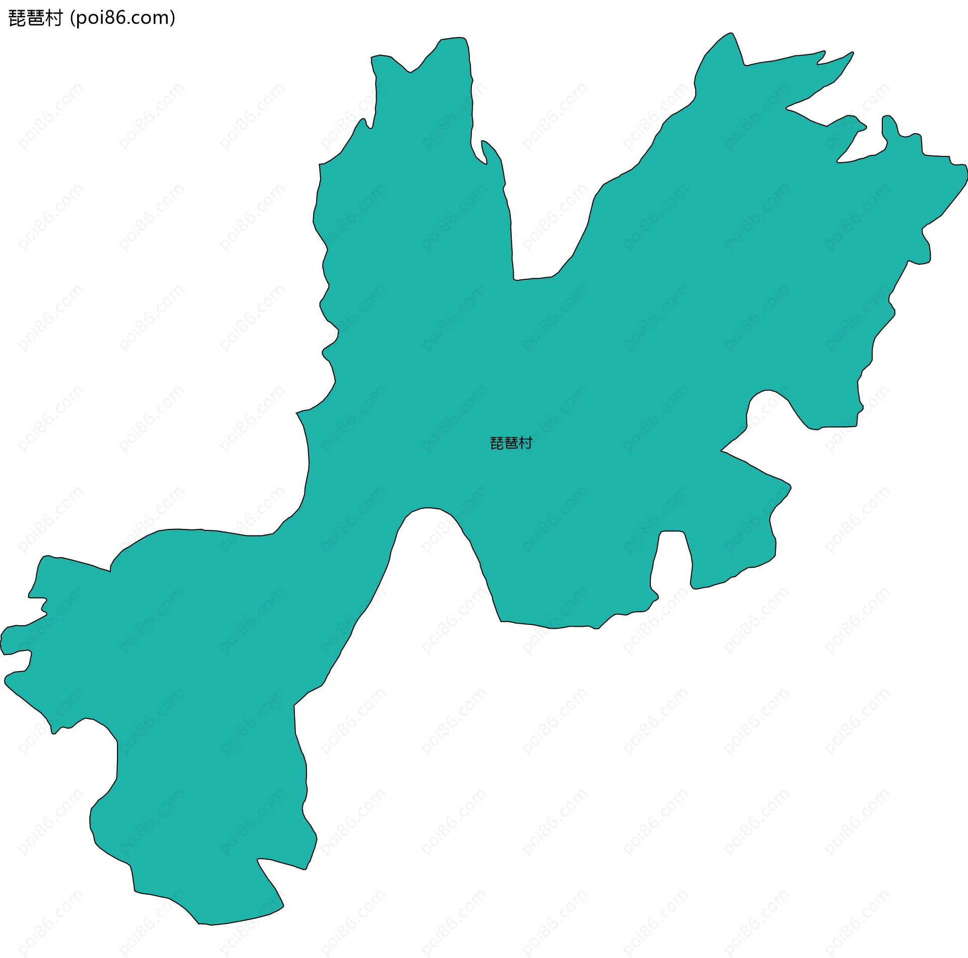 琵琶村边界地图