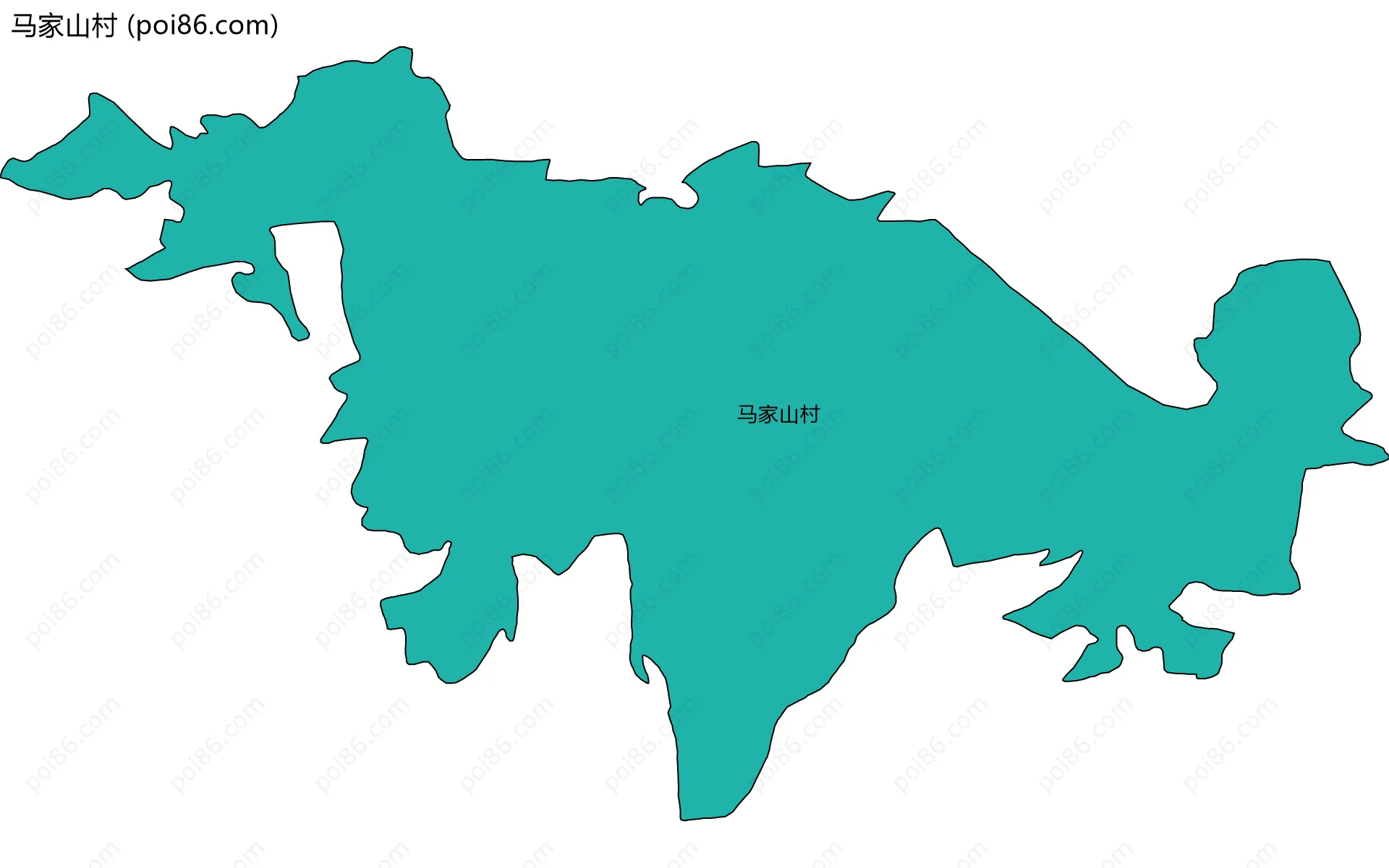 马家山村边界地图