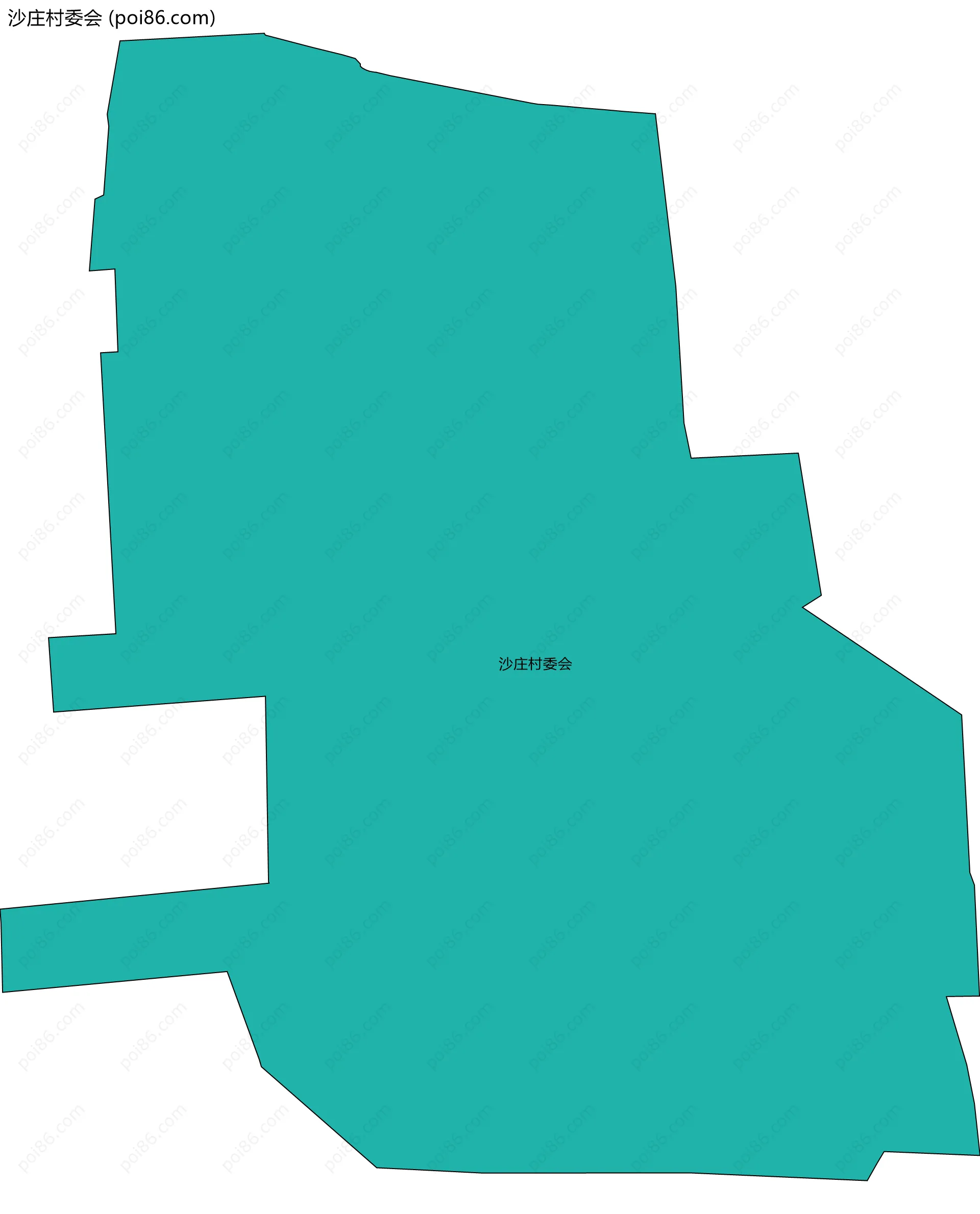 沙庄村委会边界地图
