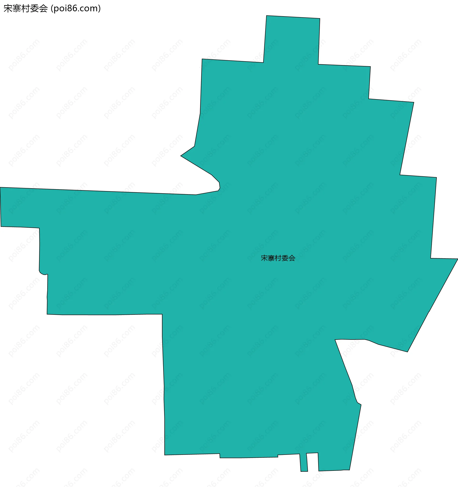 宋寨村委会边界地图