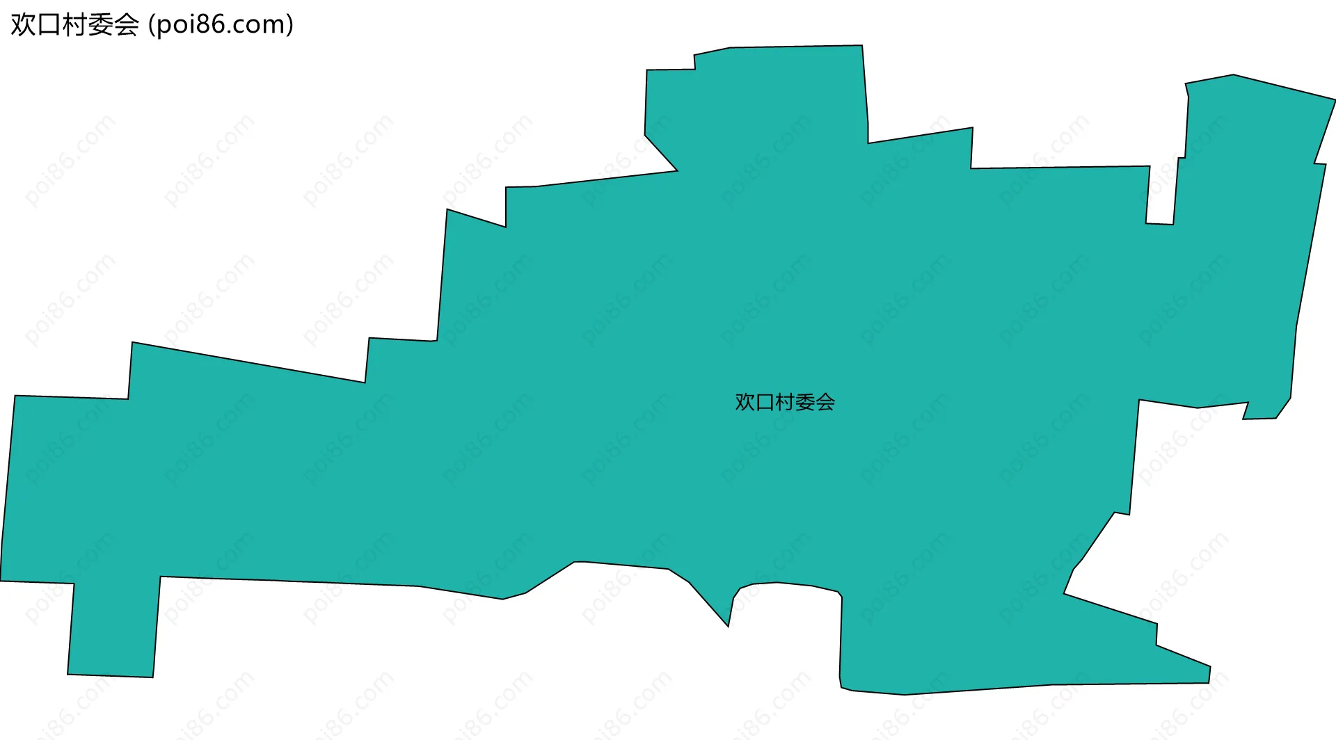 欢口村委会边界地图