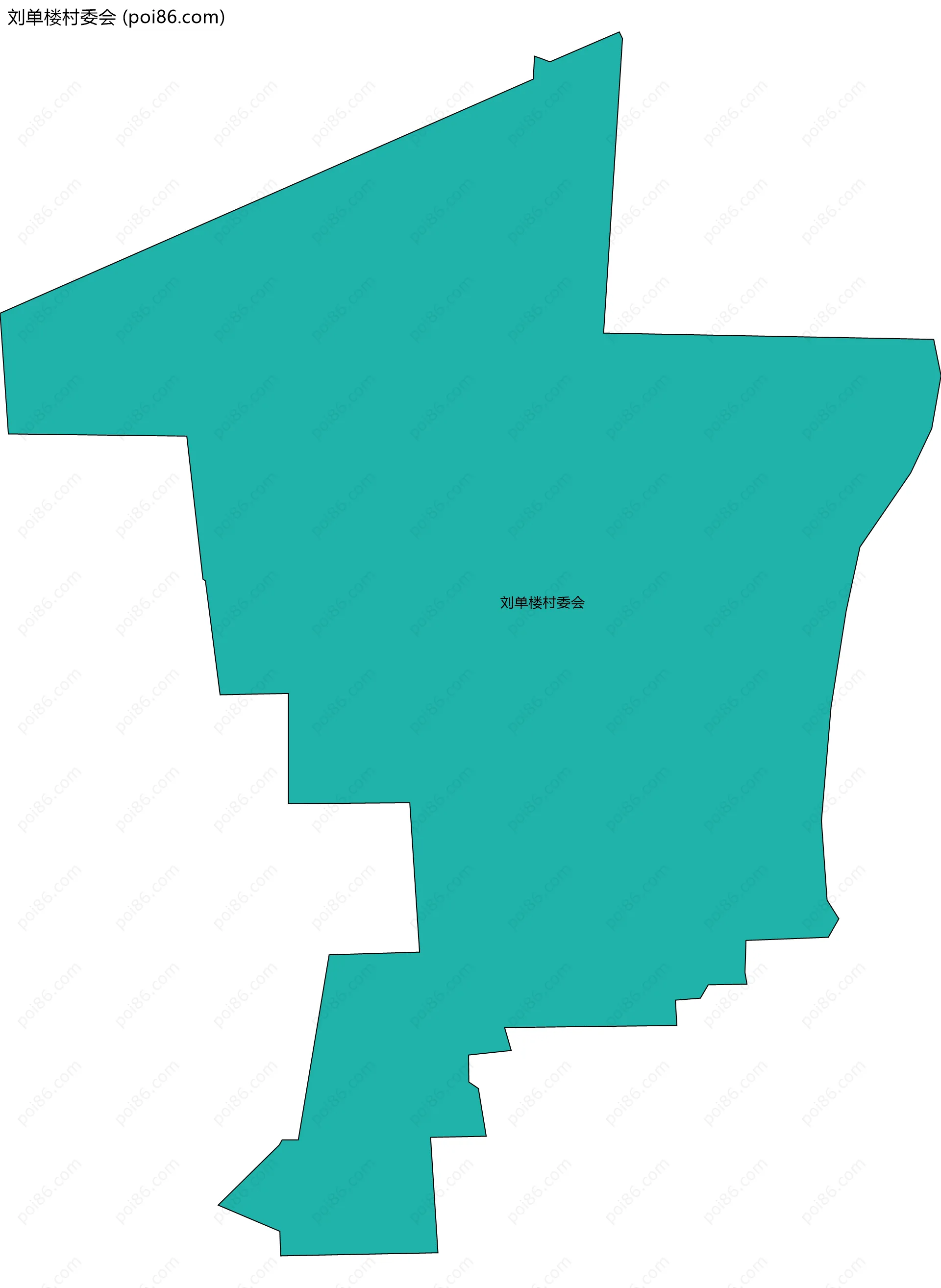 刘单楼村委会边界地图