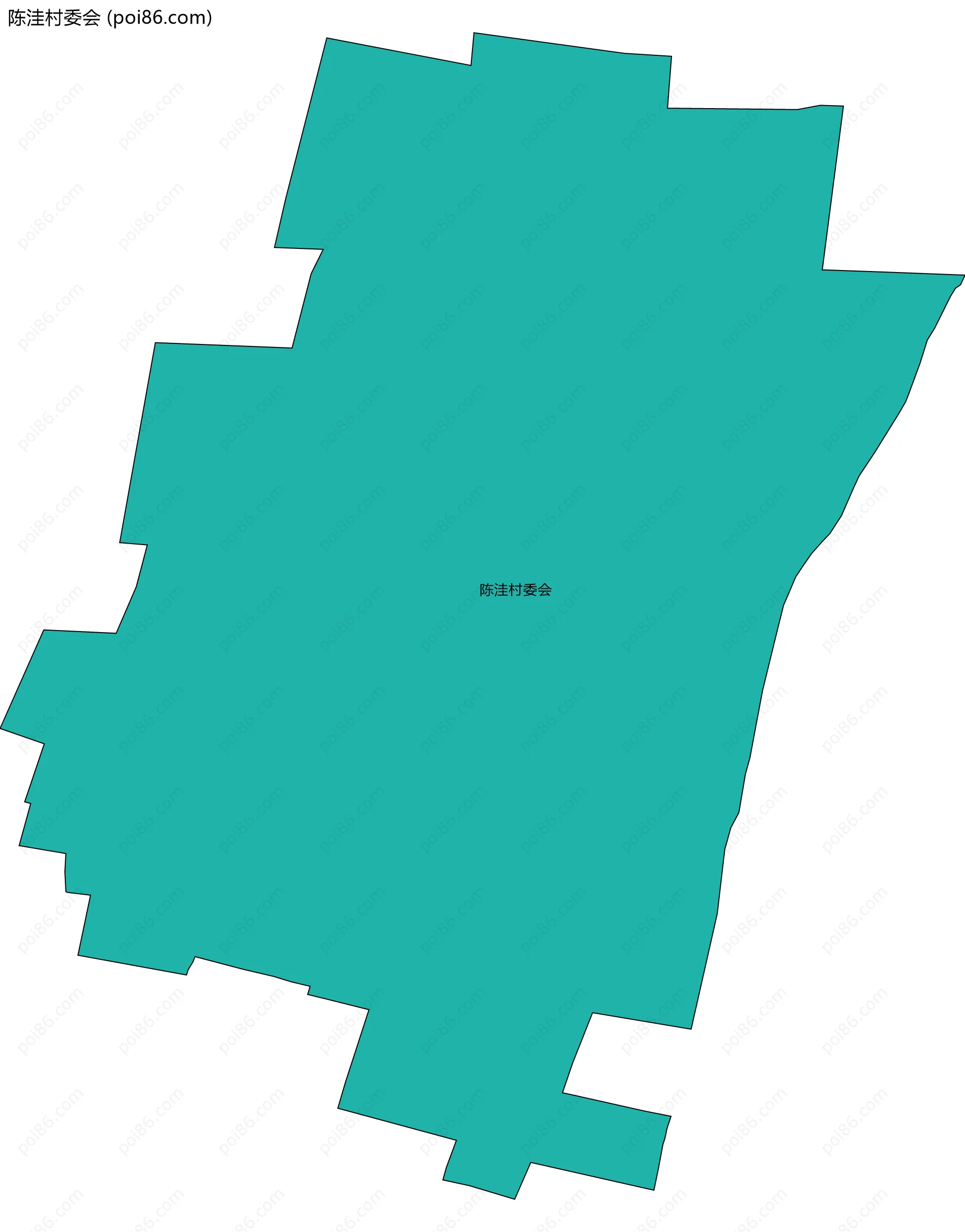 陈洼村委会边界地图