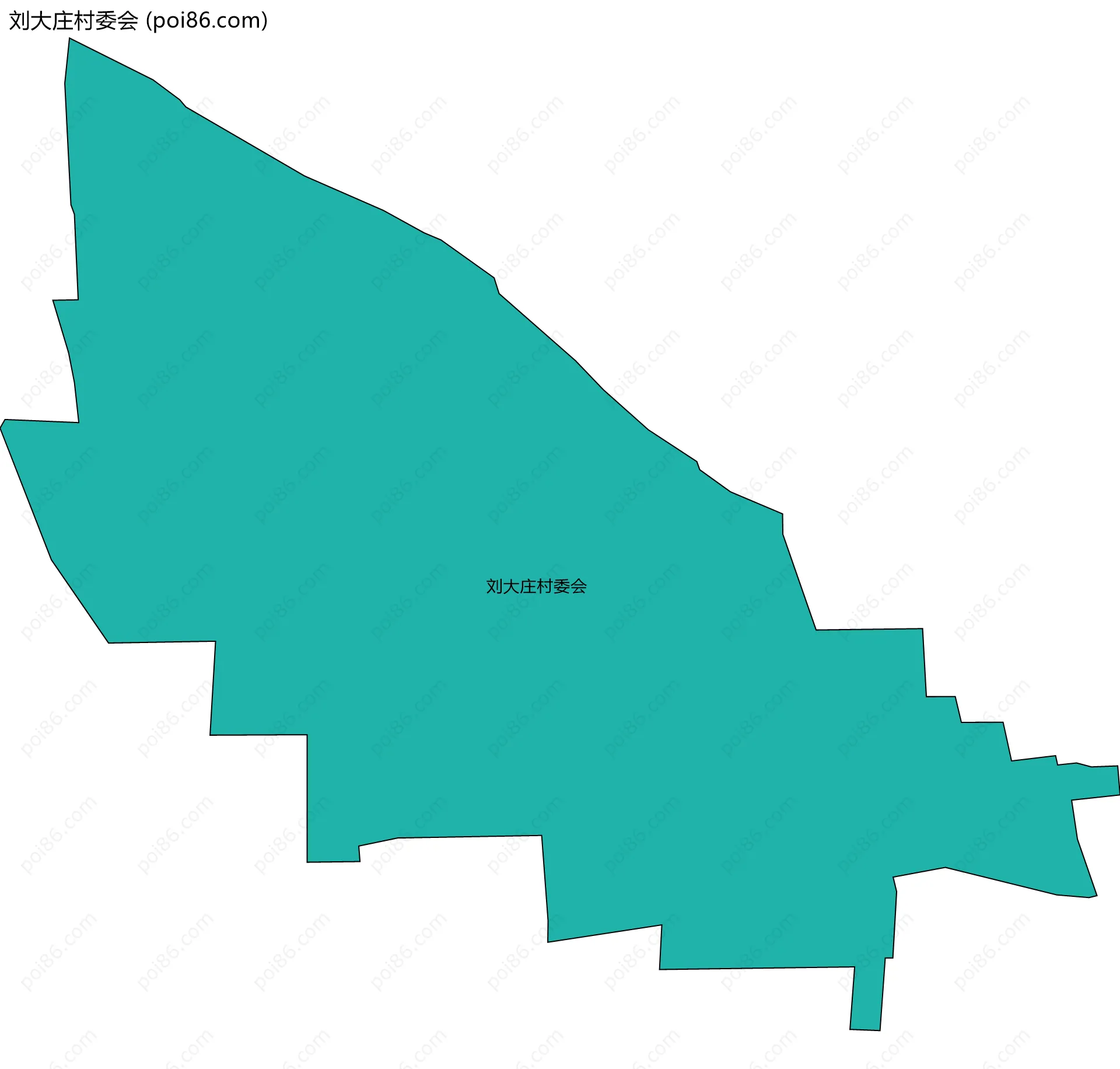 刘大庄村委会边界地图