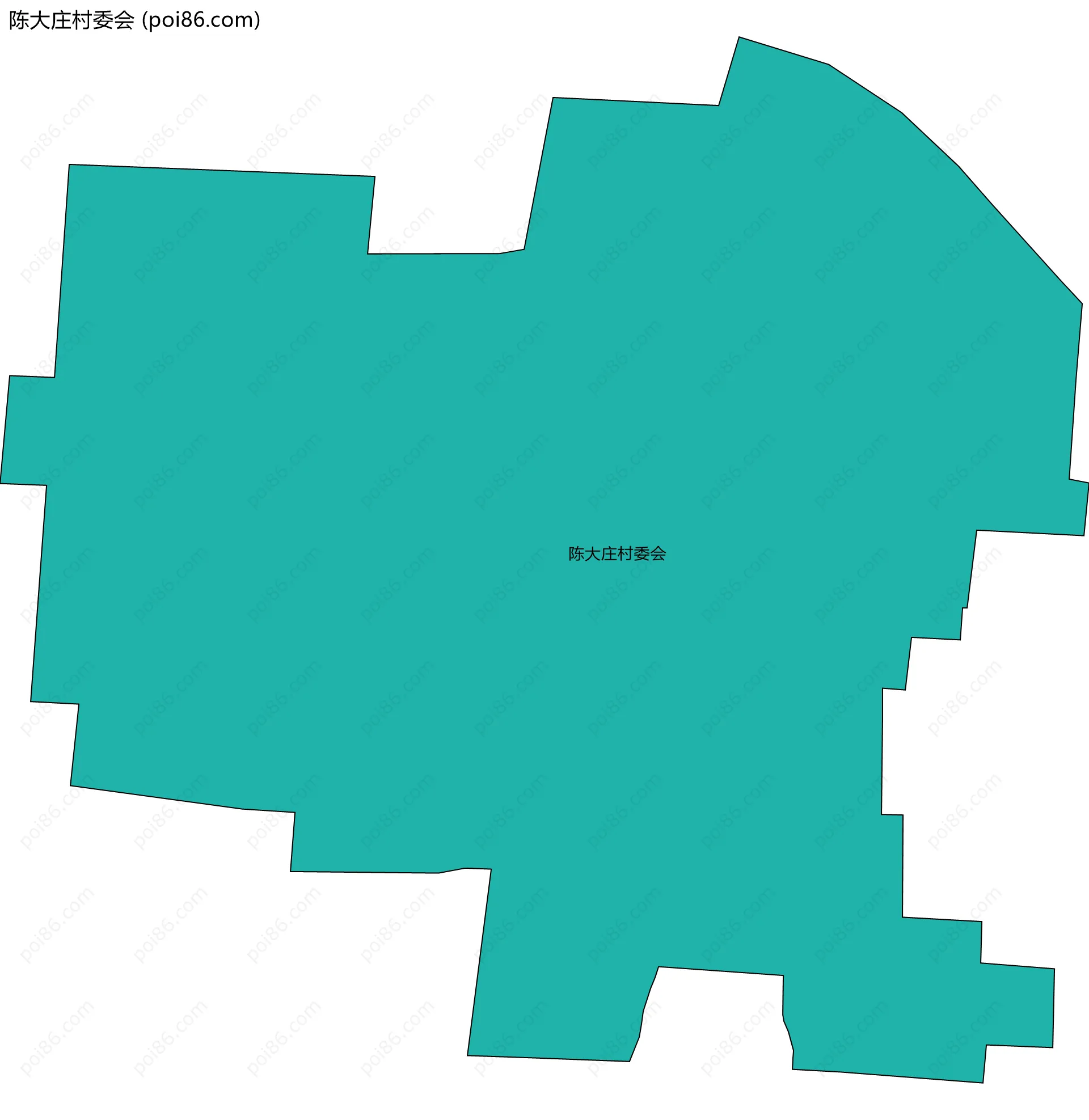陈大庄村委会边界地图