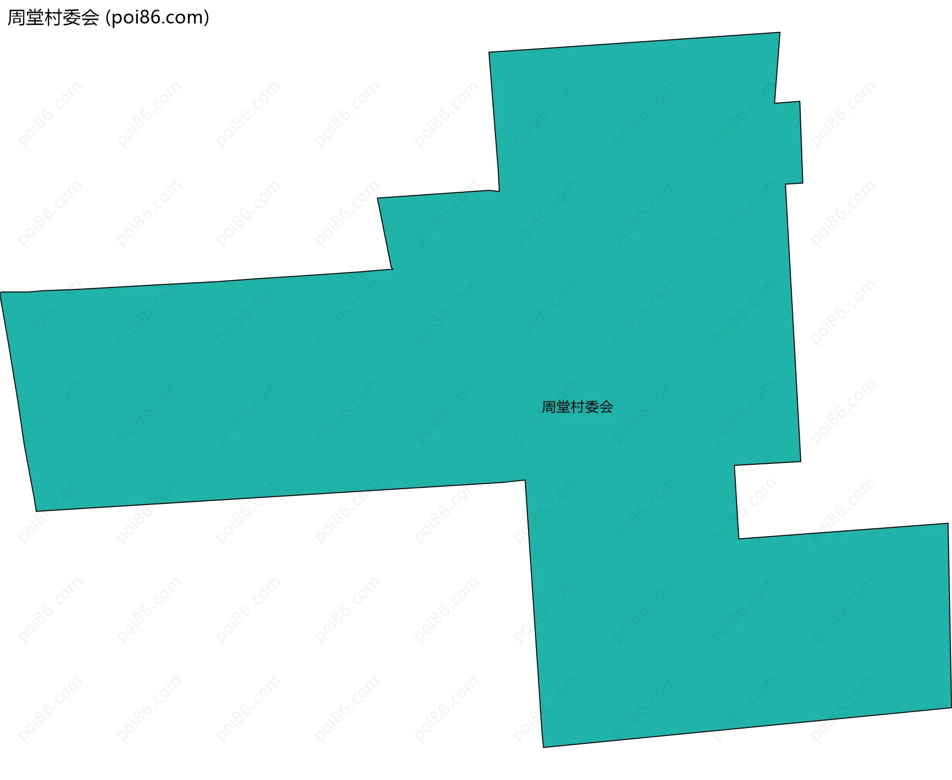 周堂村委会边界地图