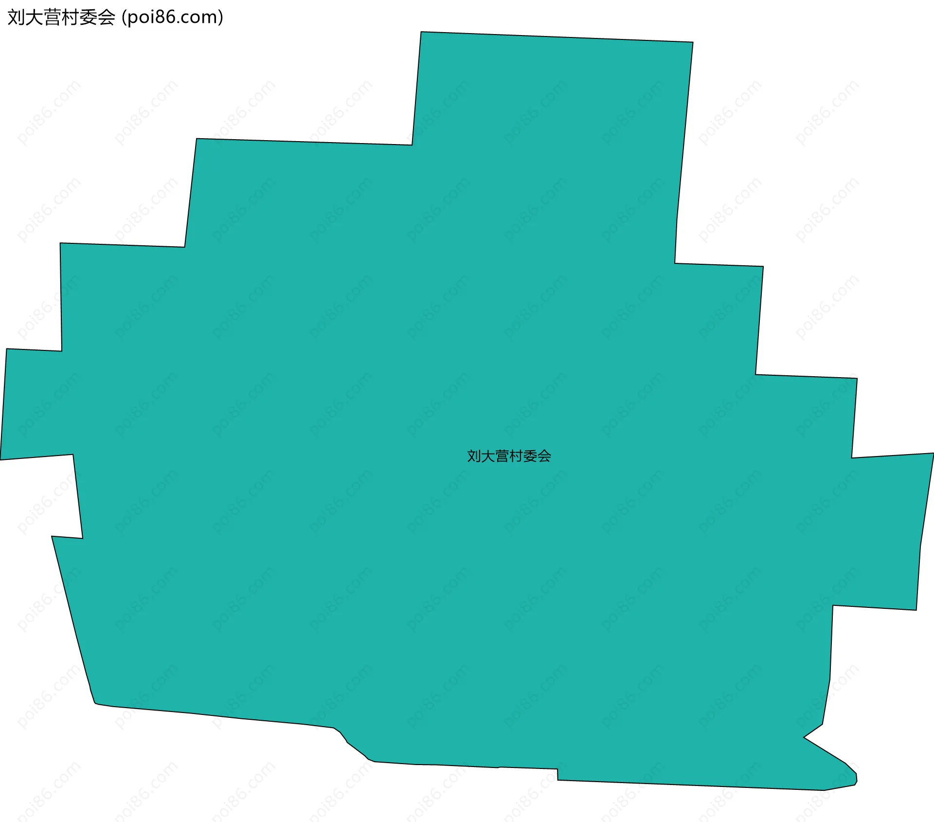 刘大营村委会边界地图