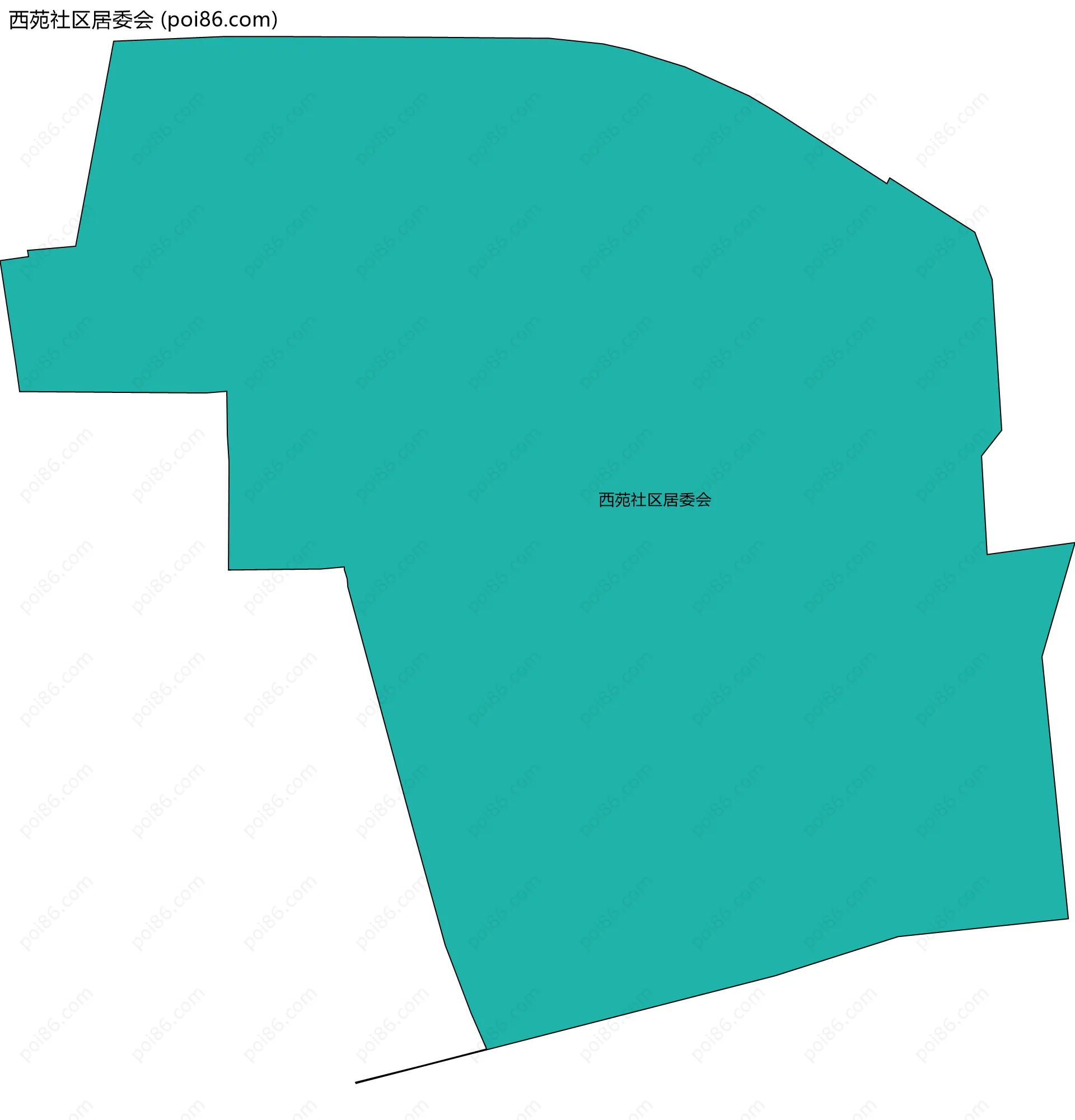 西苑社区居委会边界地图