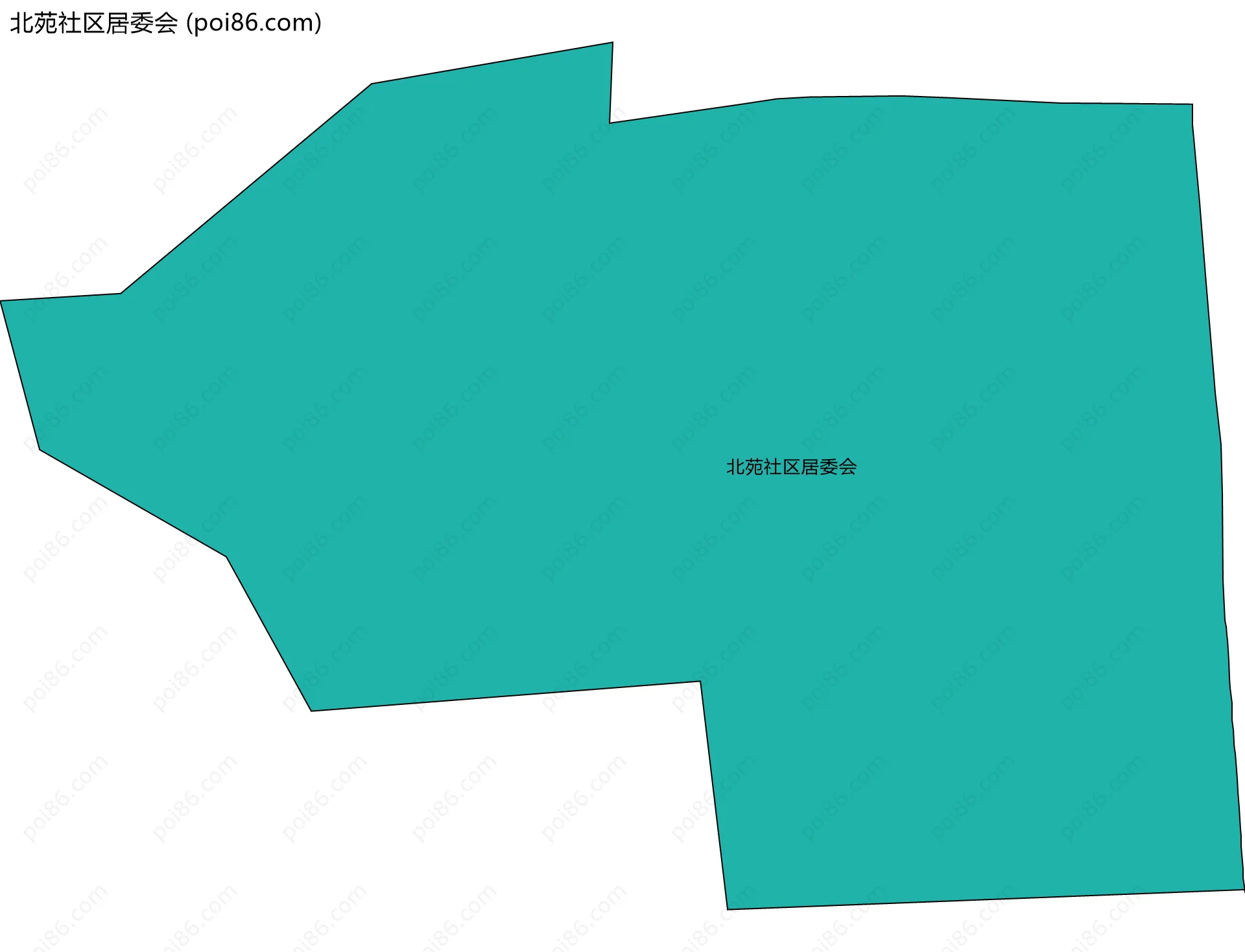 北苑社区居委会边界地图
