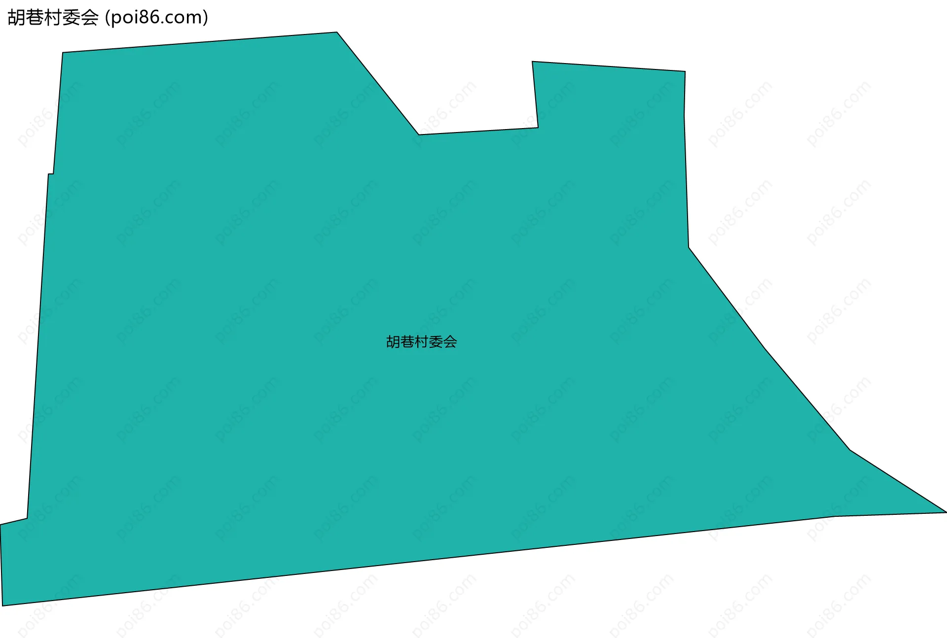 胡巷村委会边界地图