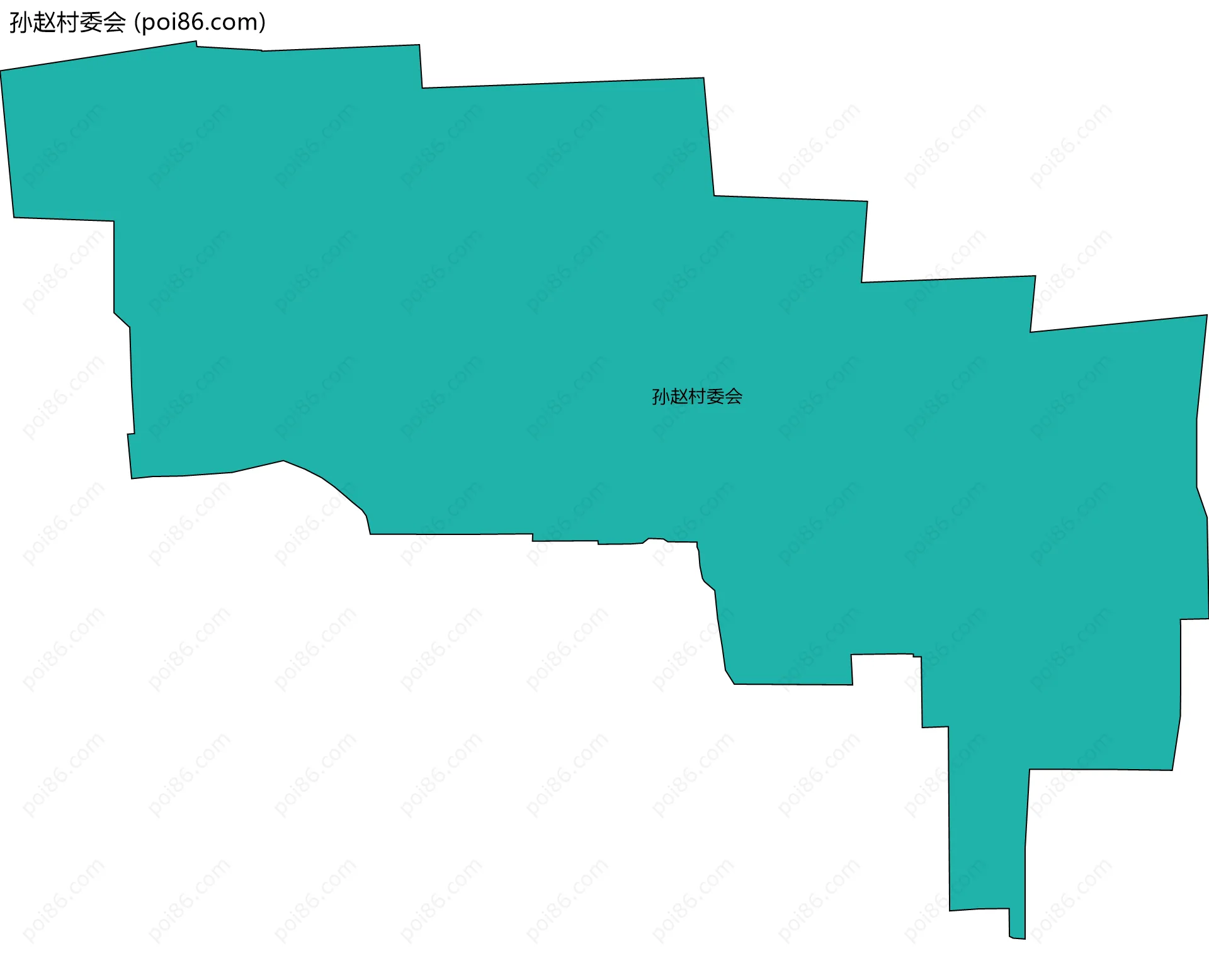 孙赵村委会边界地图
