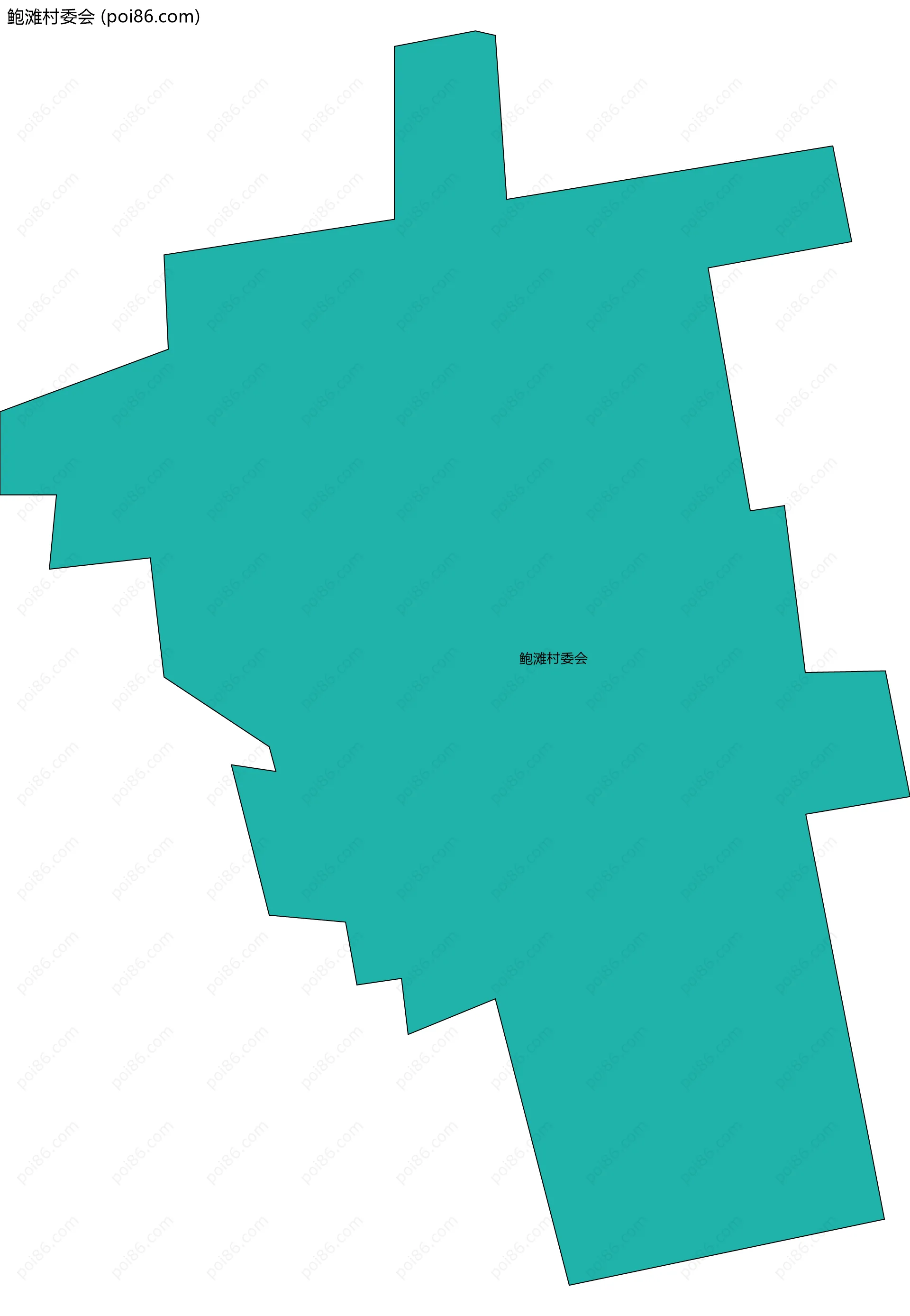 鲍滩村委会边界地图
