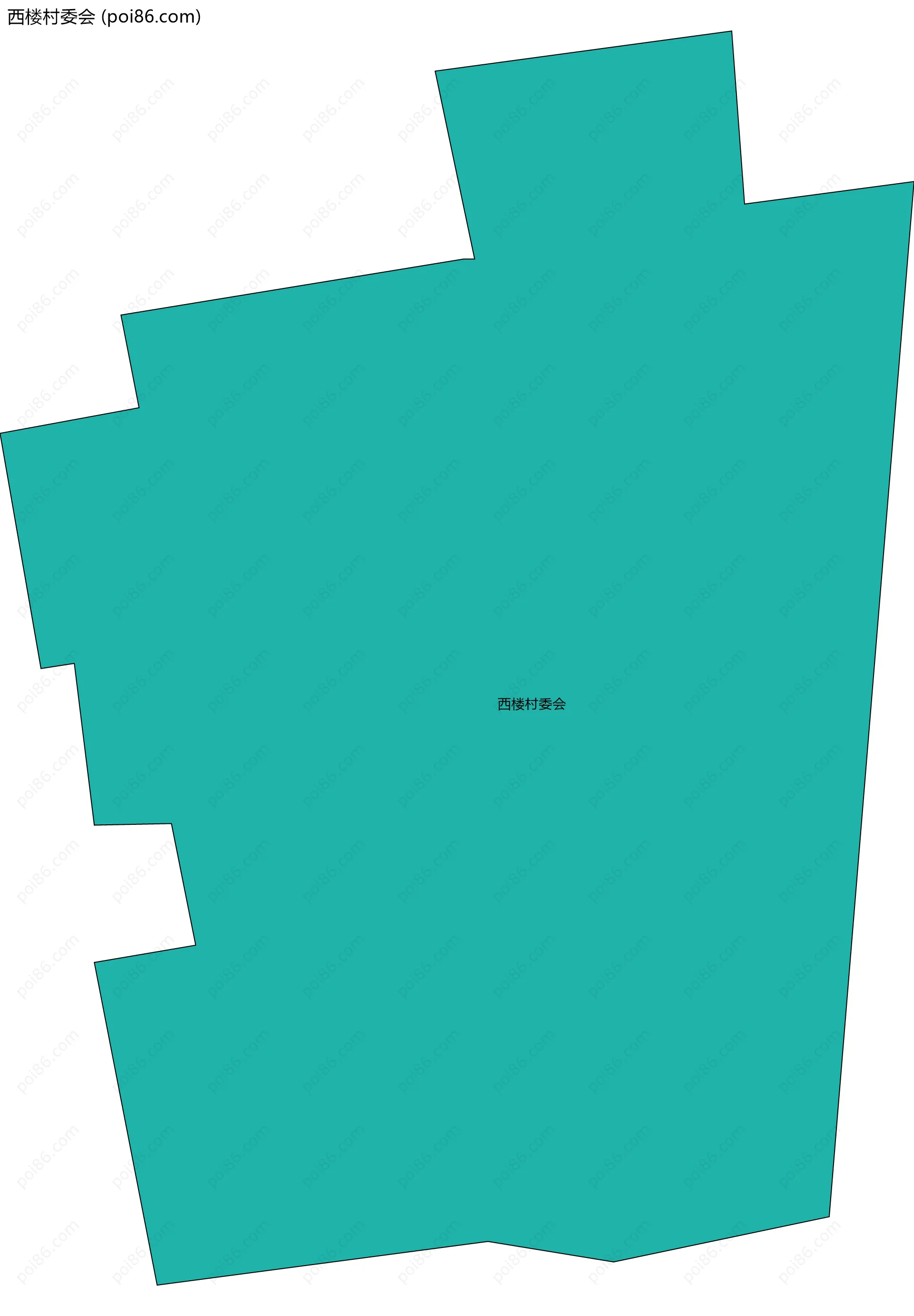 西楼村委会边界地图