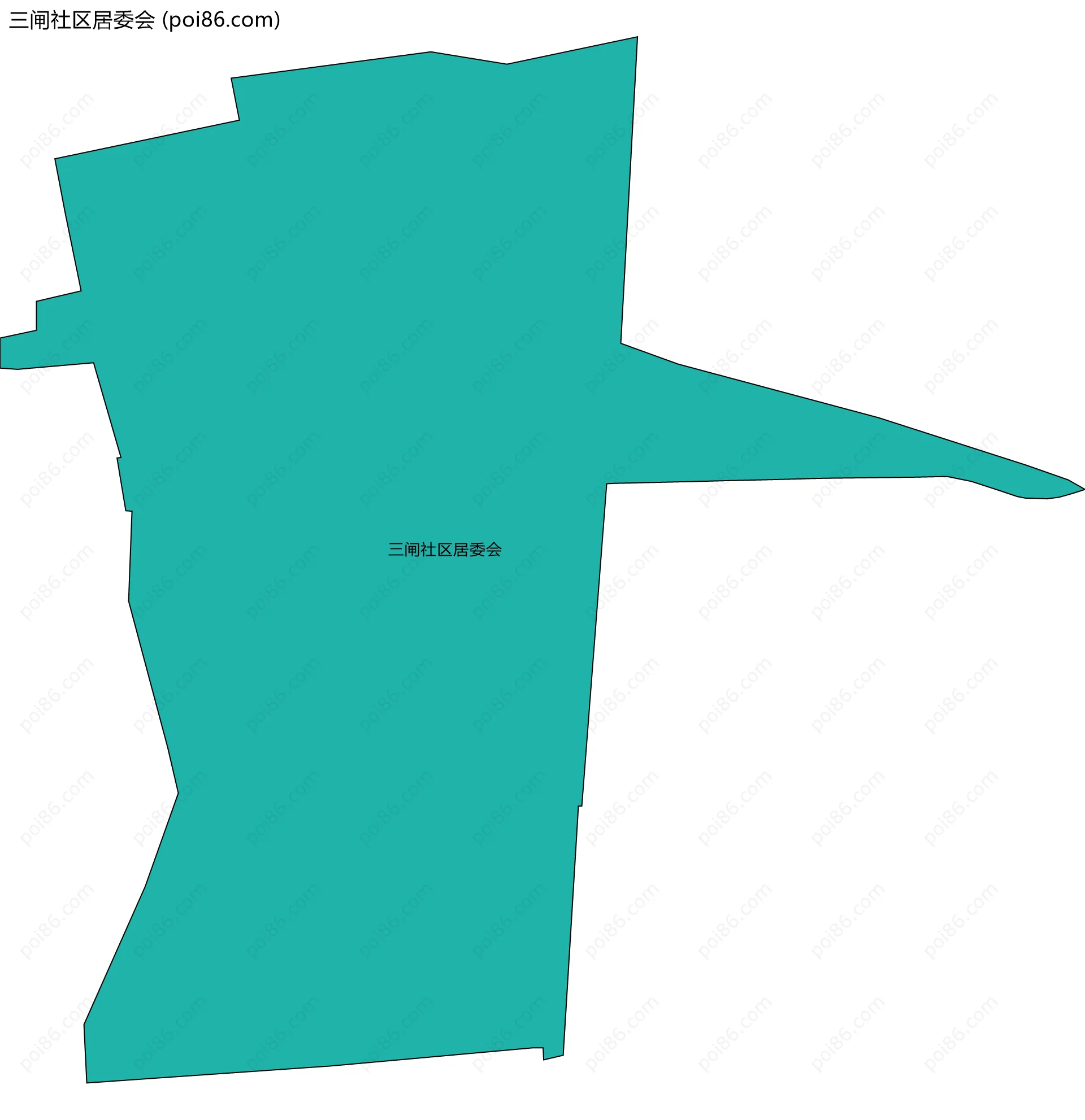 三闸社区居委会边界地图