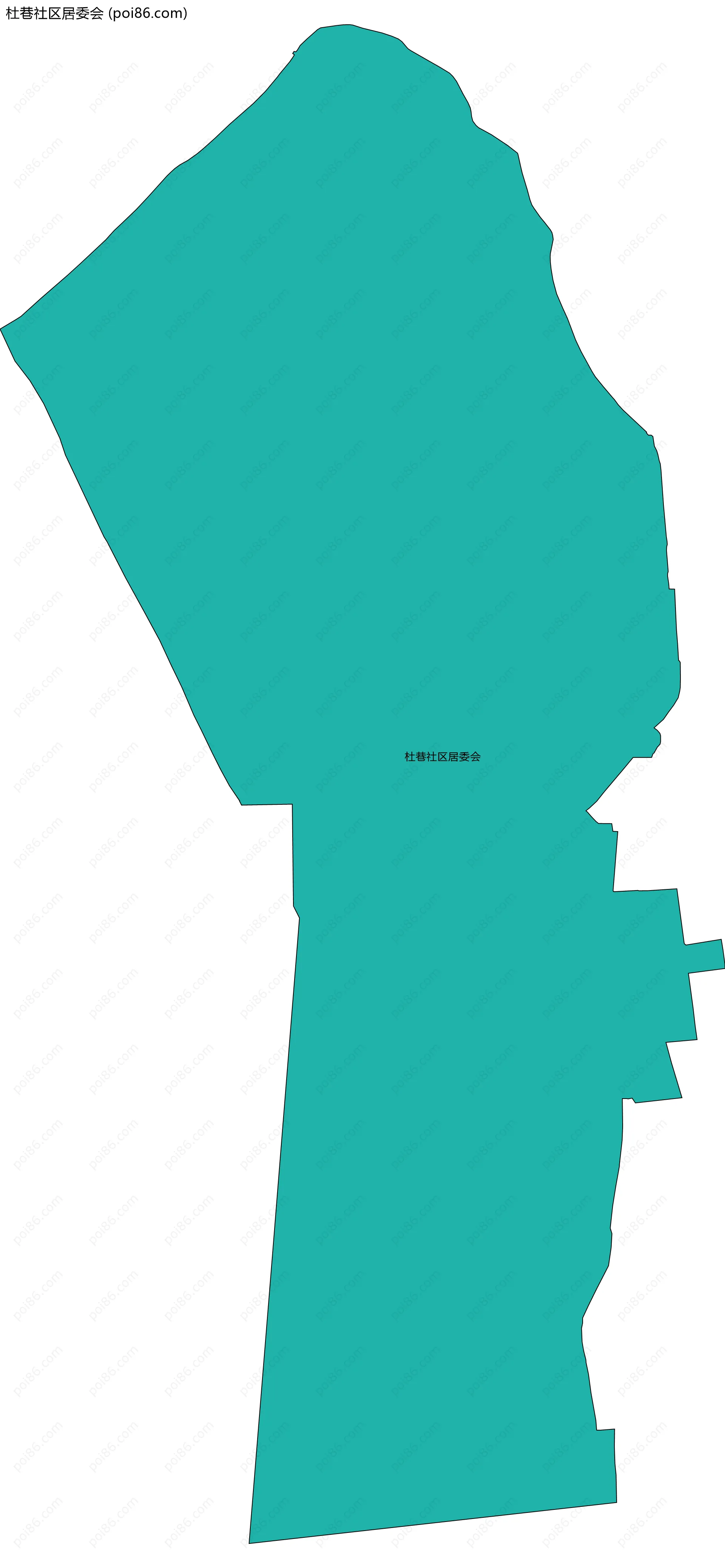 杜巷社区居委会边界地图