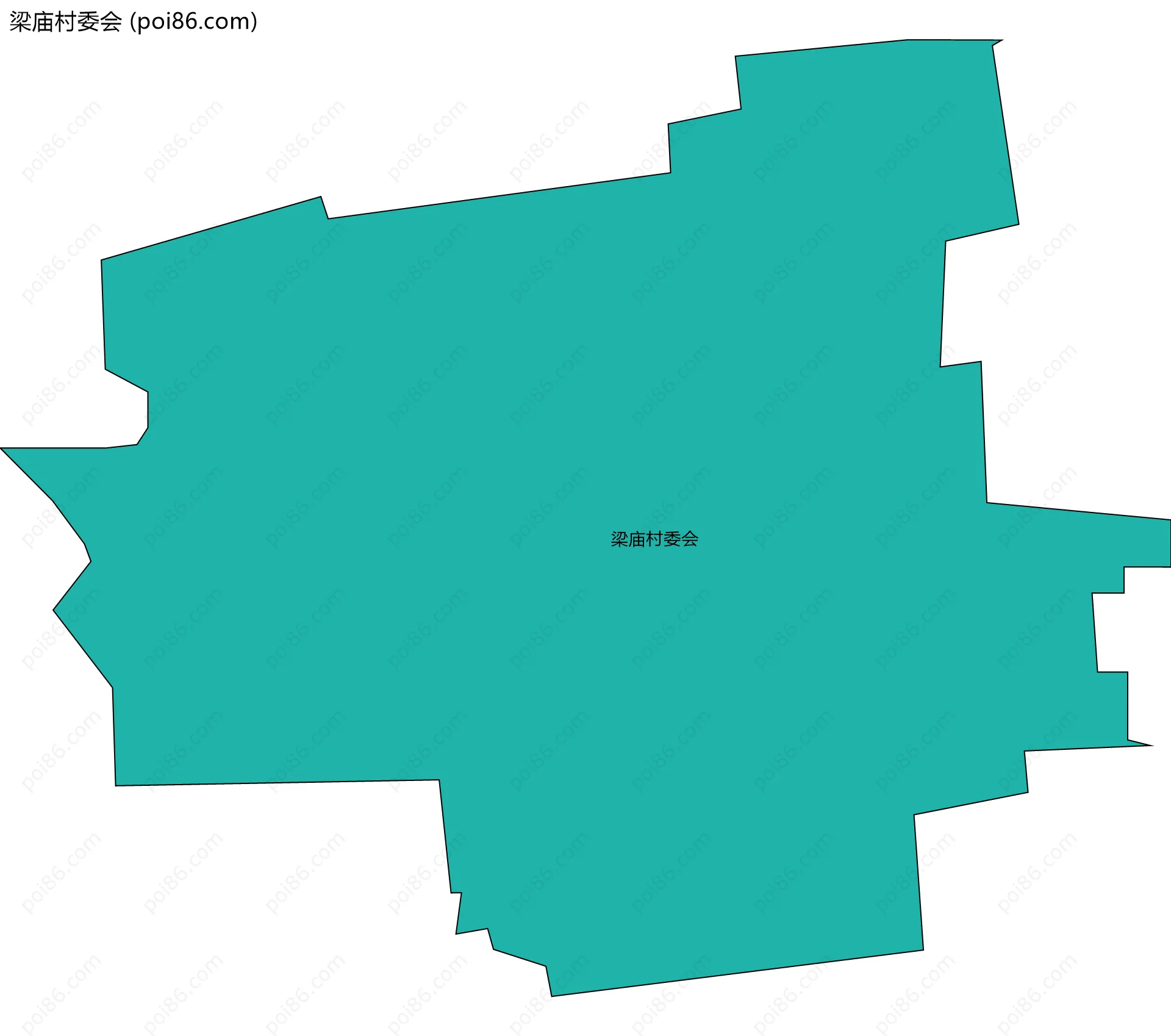 梁庙村委会边界地图