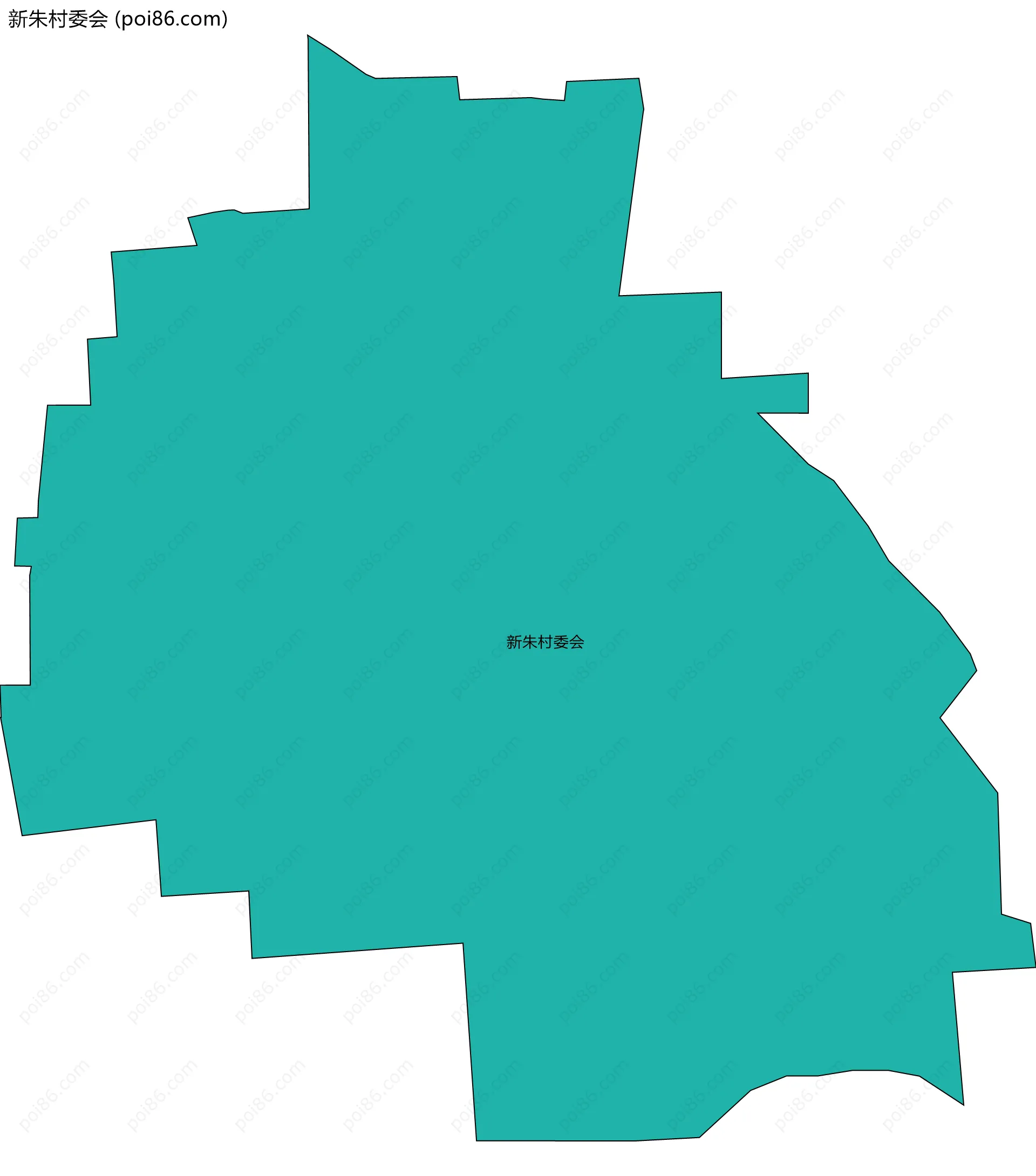 新朱村委会边界地图