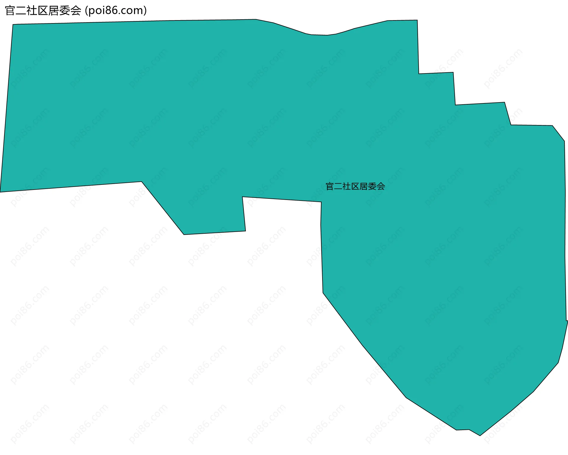 官二社区居委会边界地图