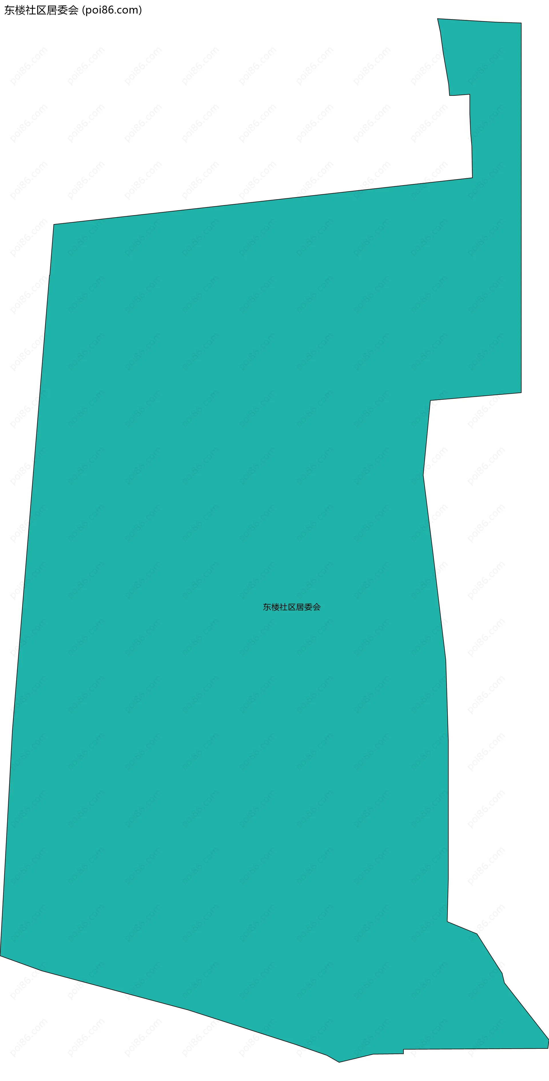 东楼社区居委会边界地图