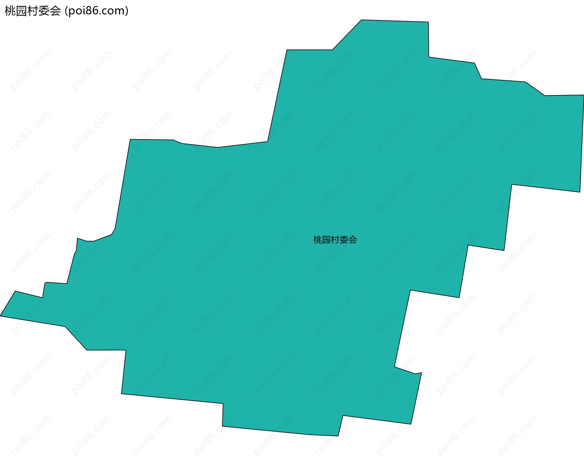 桃园村委会边界地图
