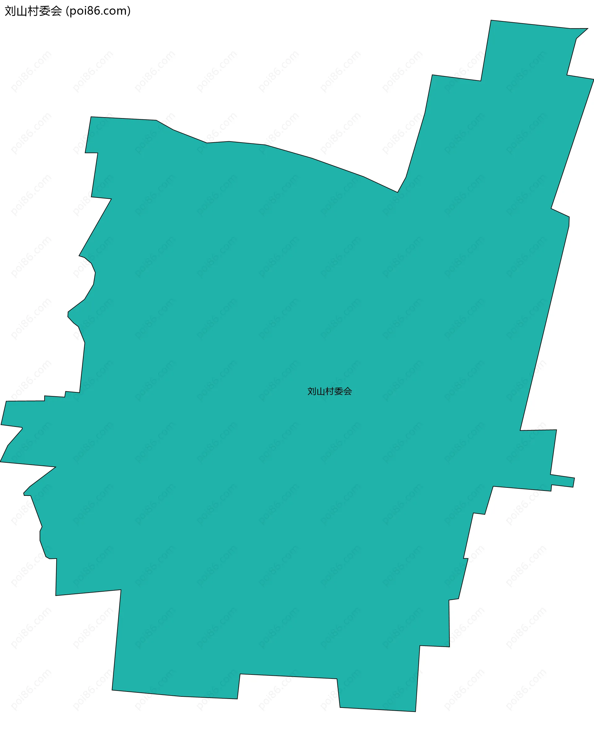 刘山村委会边界地图