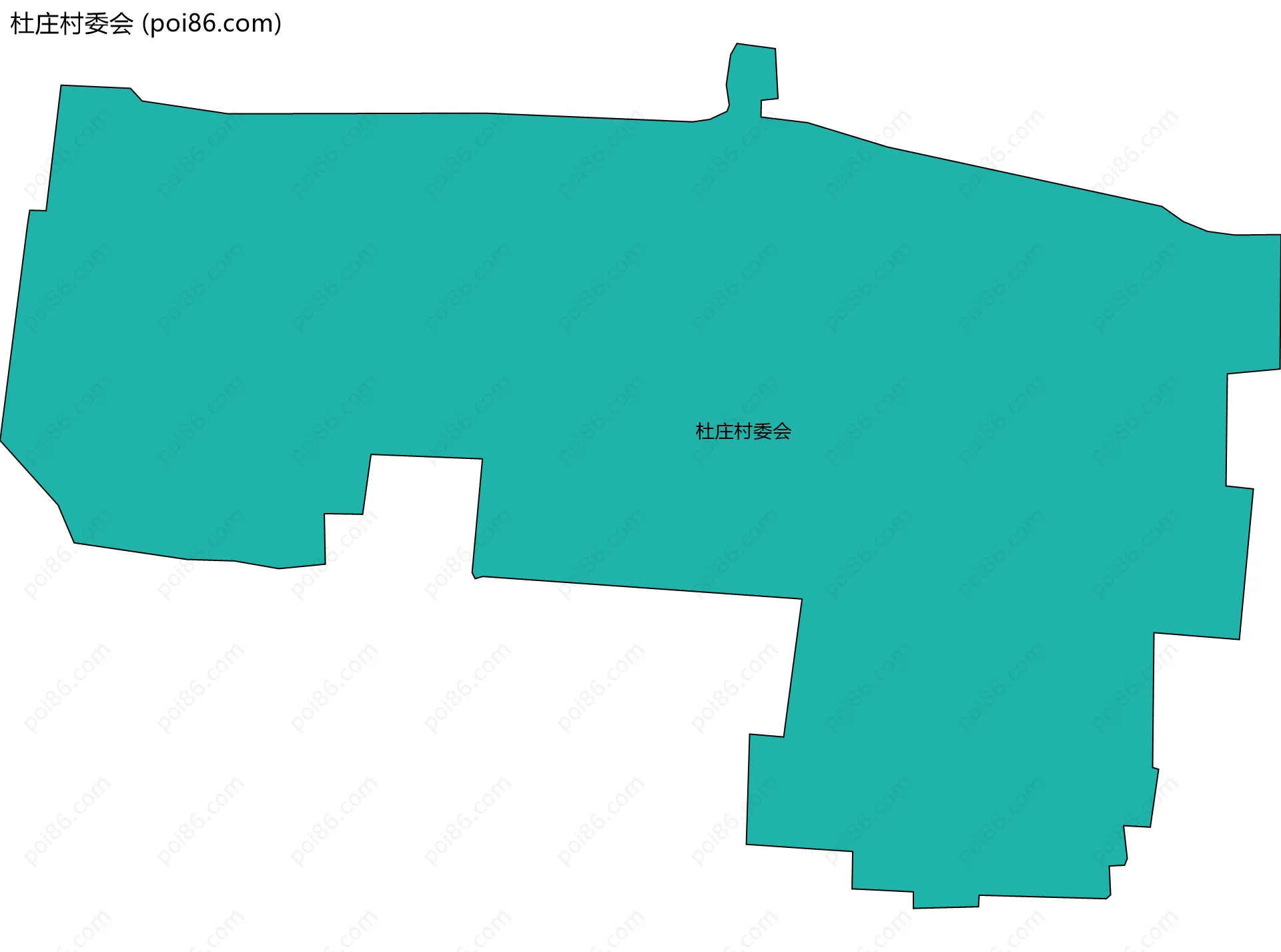 杜庄村委会边界地图