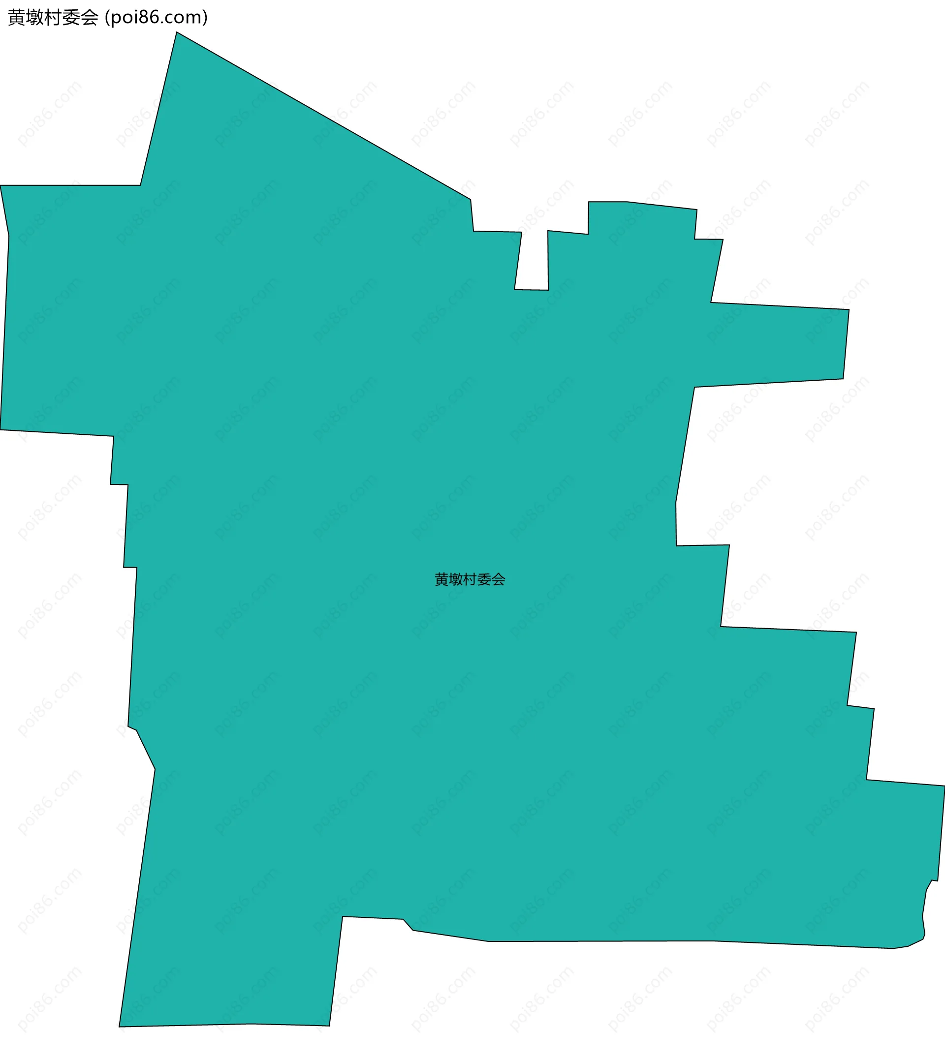 黄墩村委会边界地图