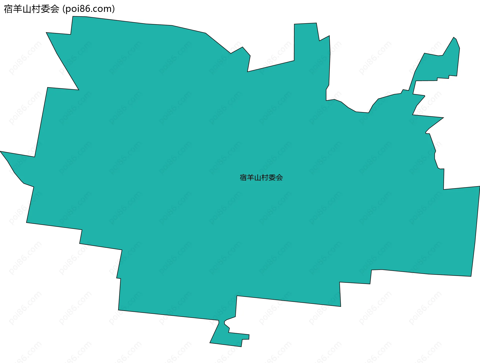 宿羊山村委会边界地图
