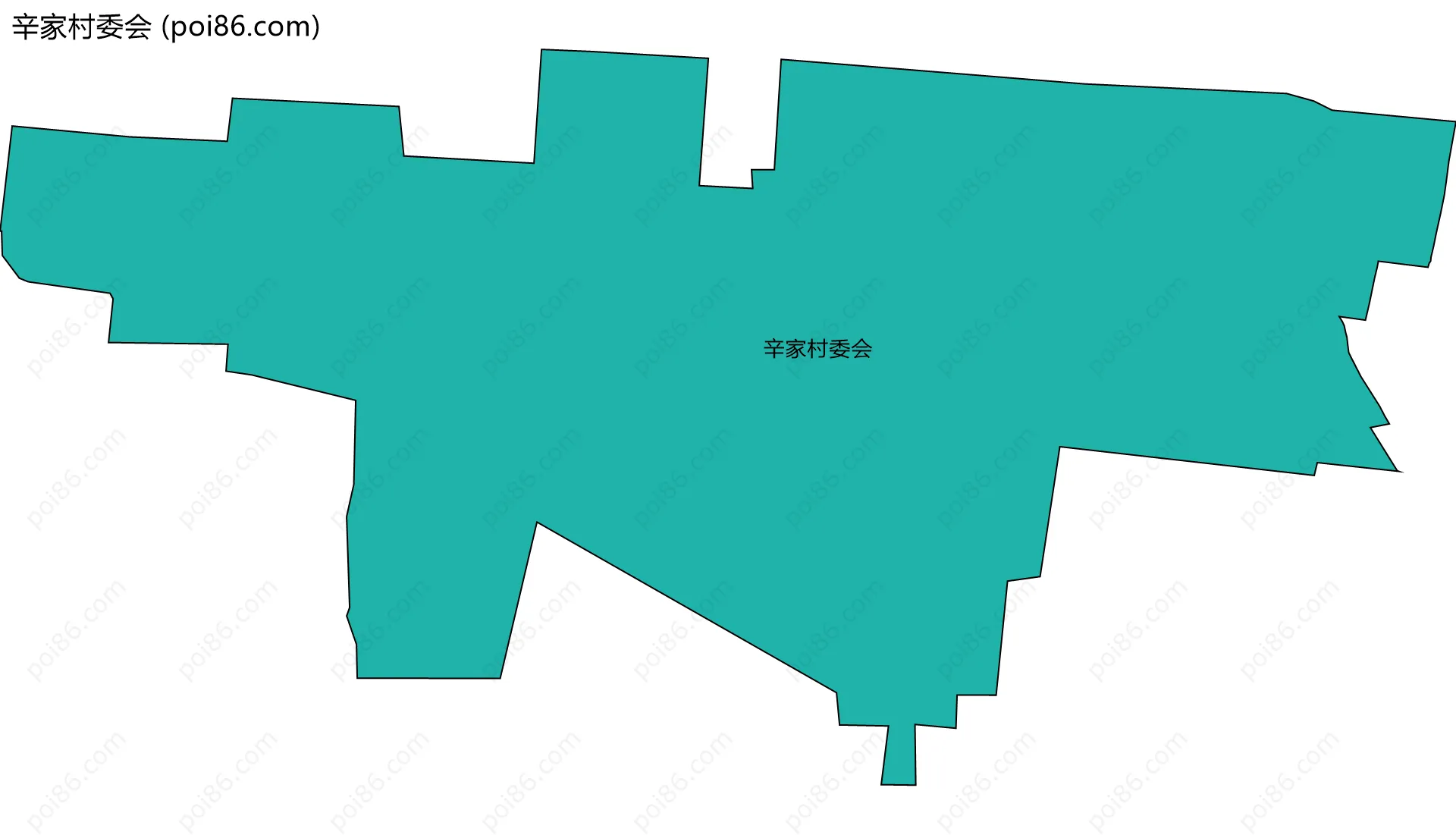 辛家村委会边界地图