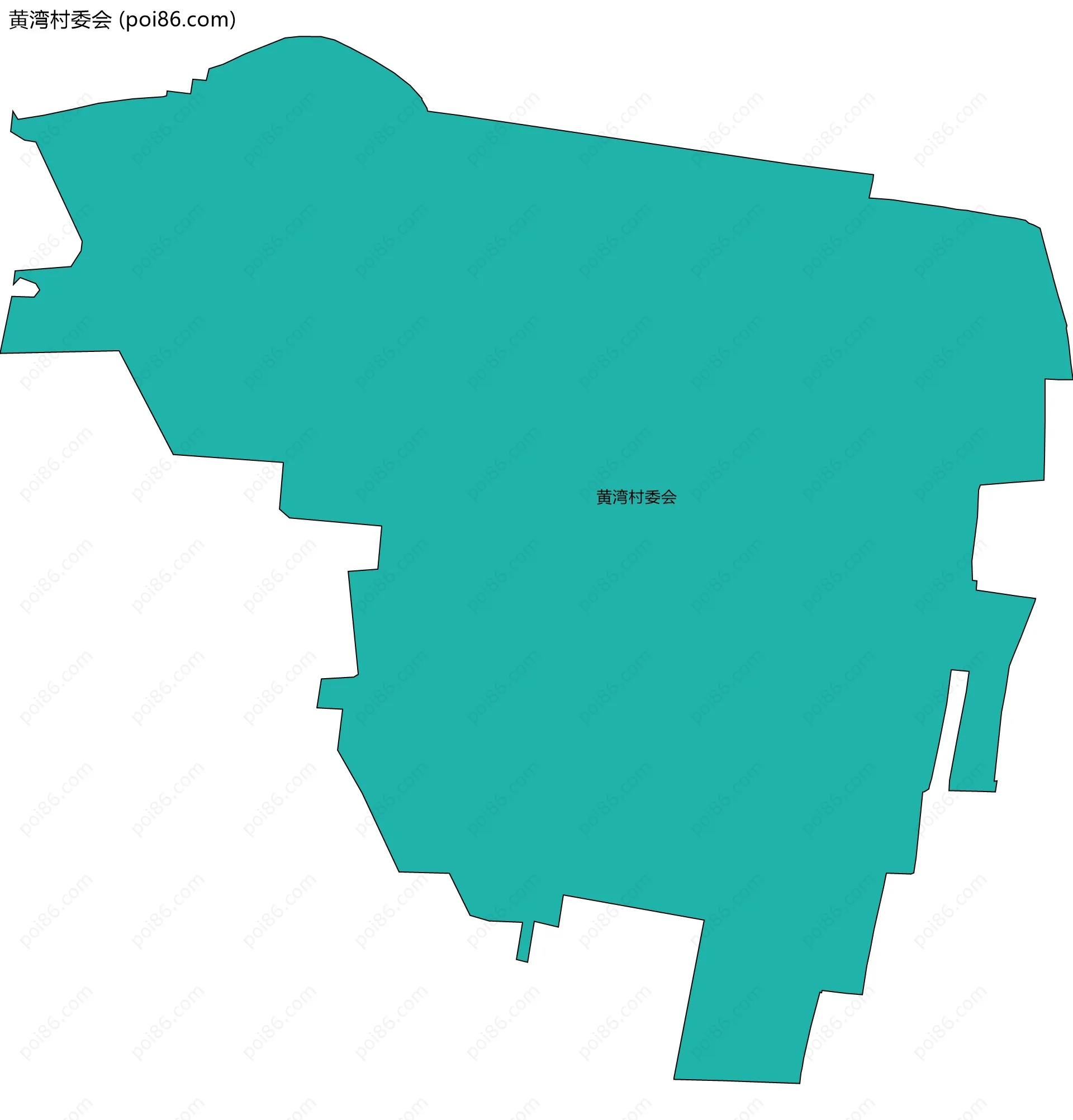 黄湾村委会边界地图