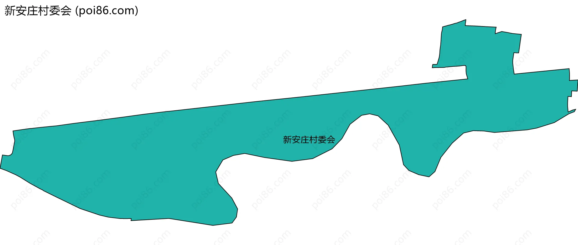 新安庄村委会边界地图