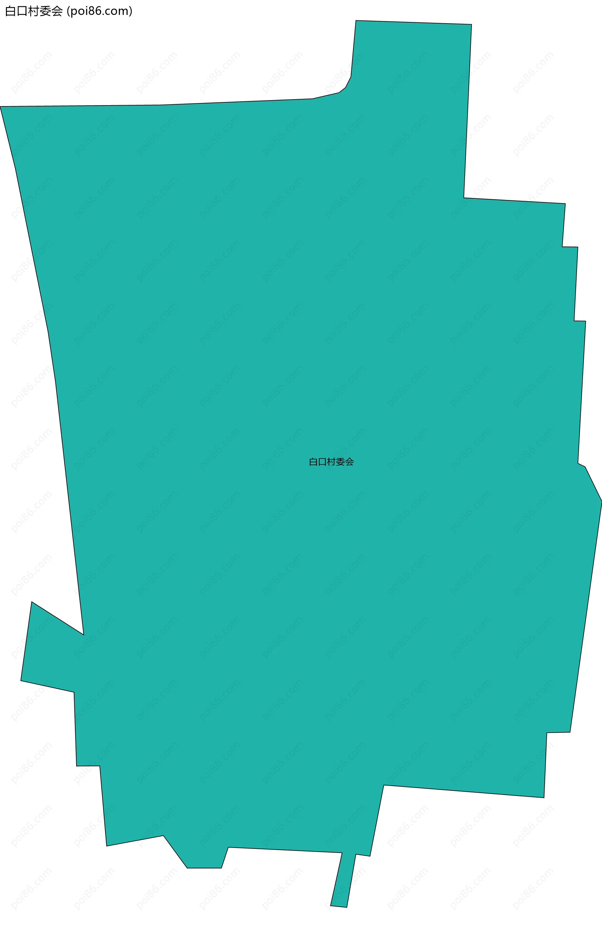 白口村委会边界地图