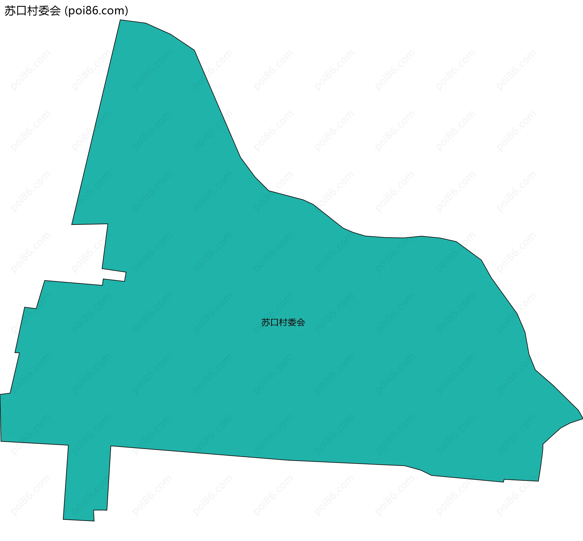 苏口村委会边界地图