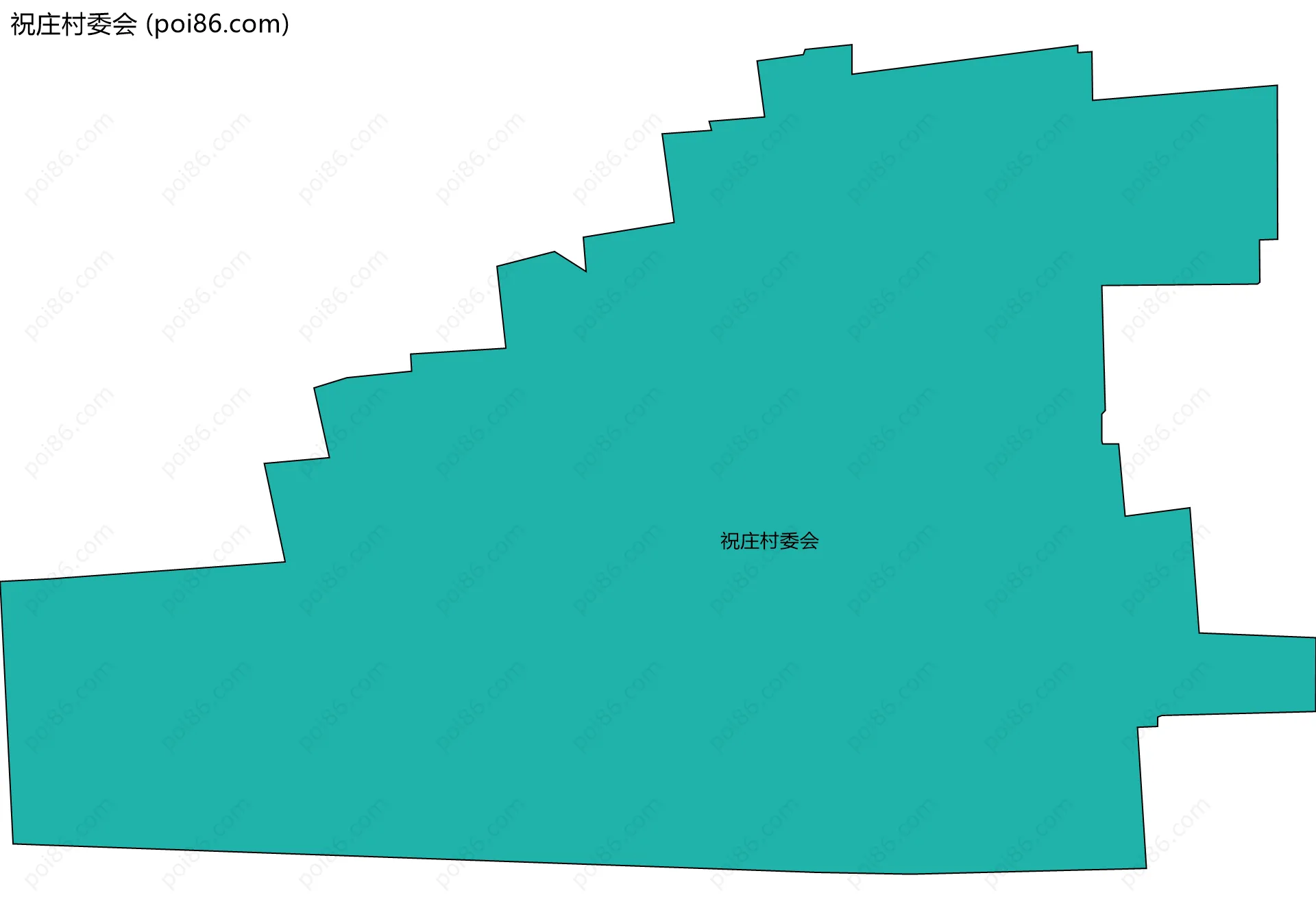 祝庄村委会边界地图