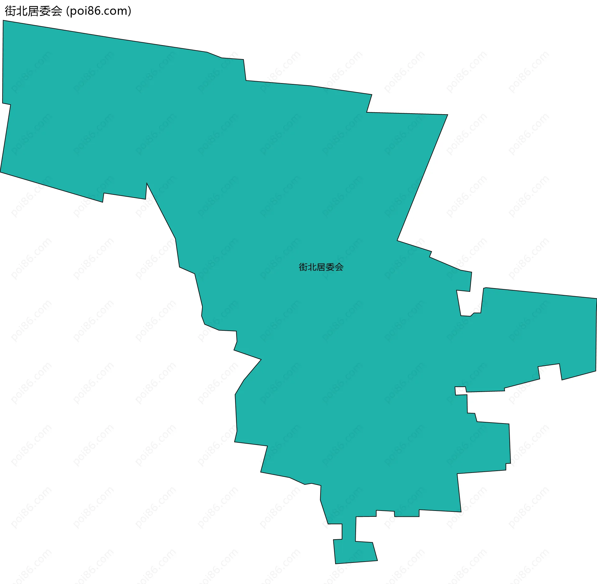 街北居委会边界地图