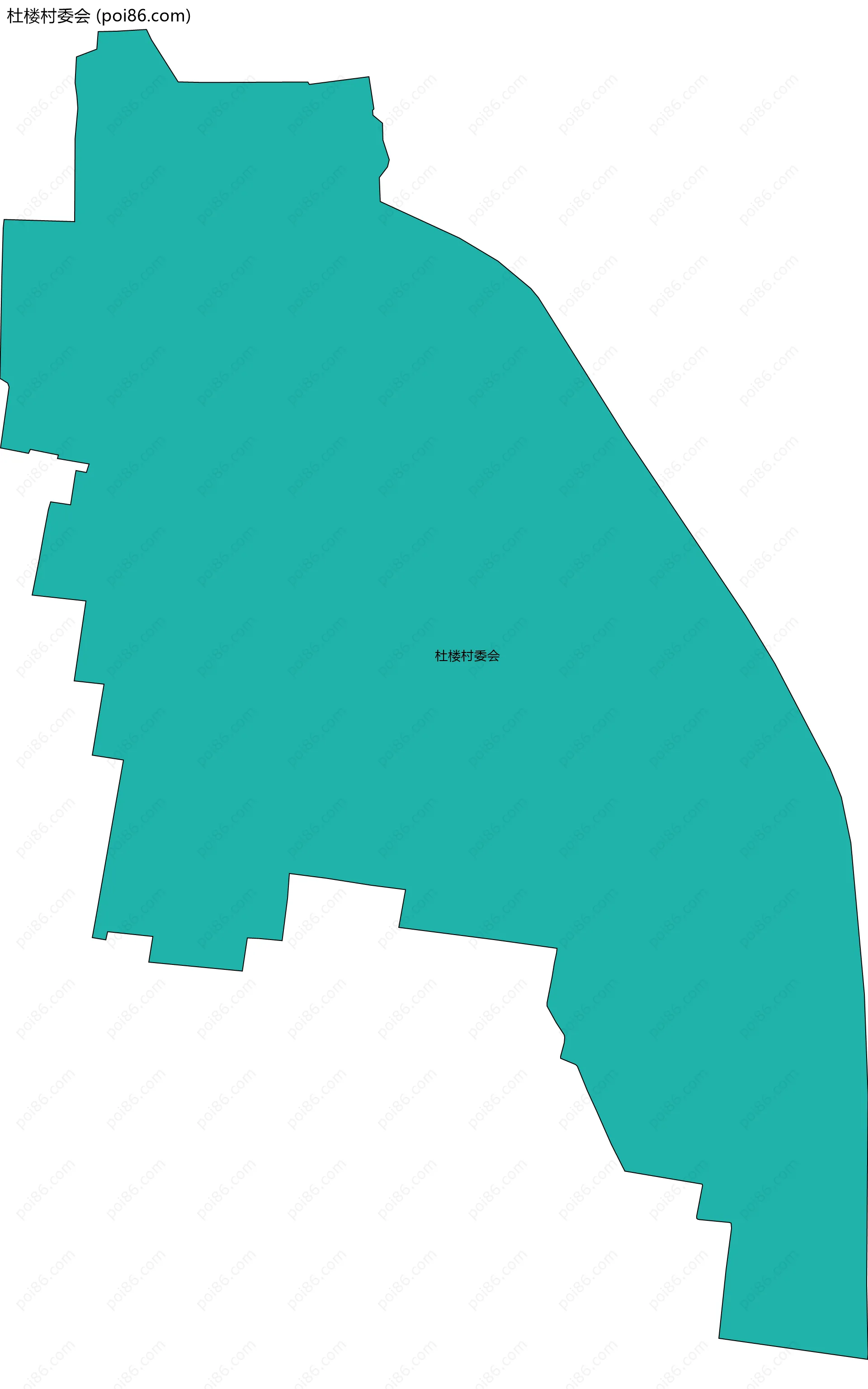 杜楼村委会边界地图