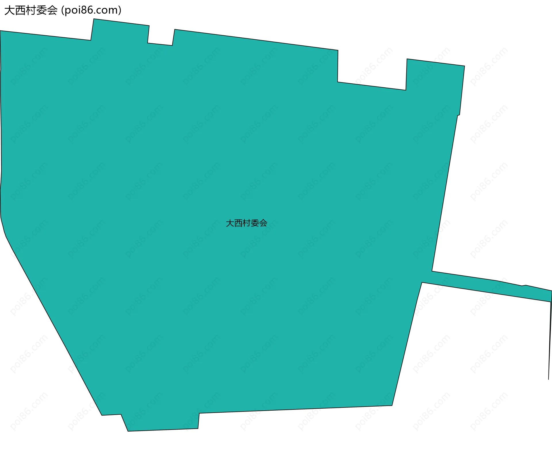 大西村委会边界地图