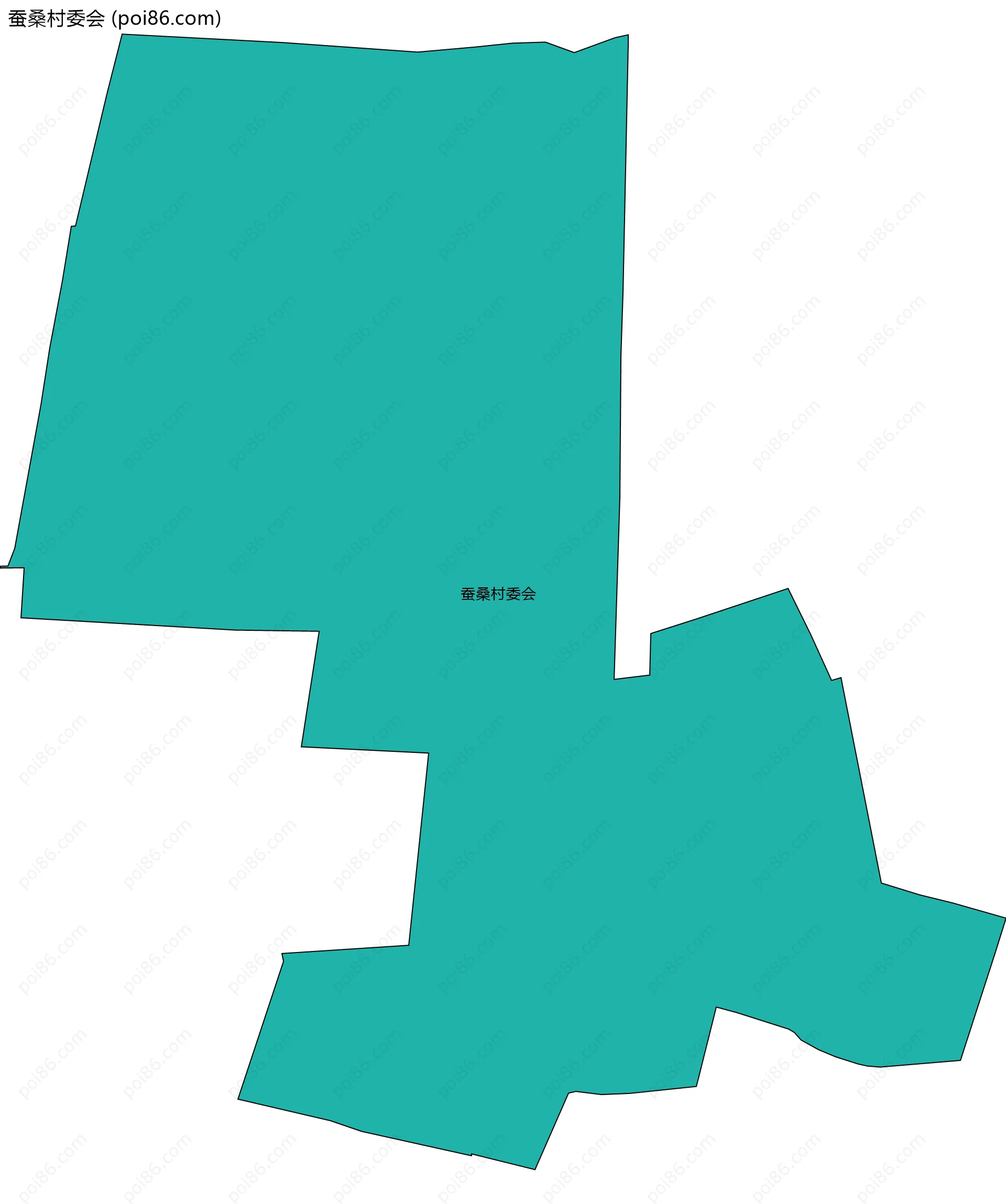 蚕桑村委会边界地图