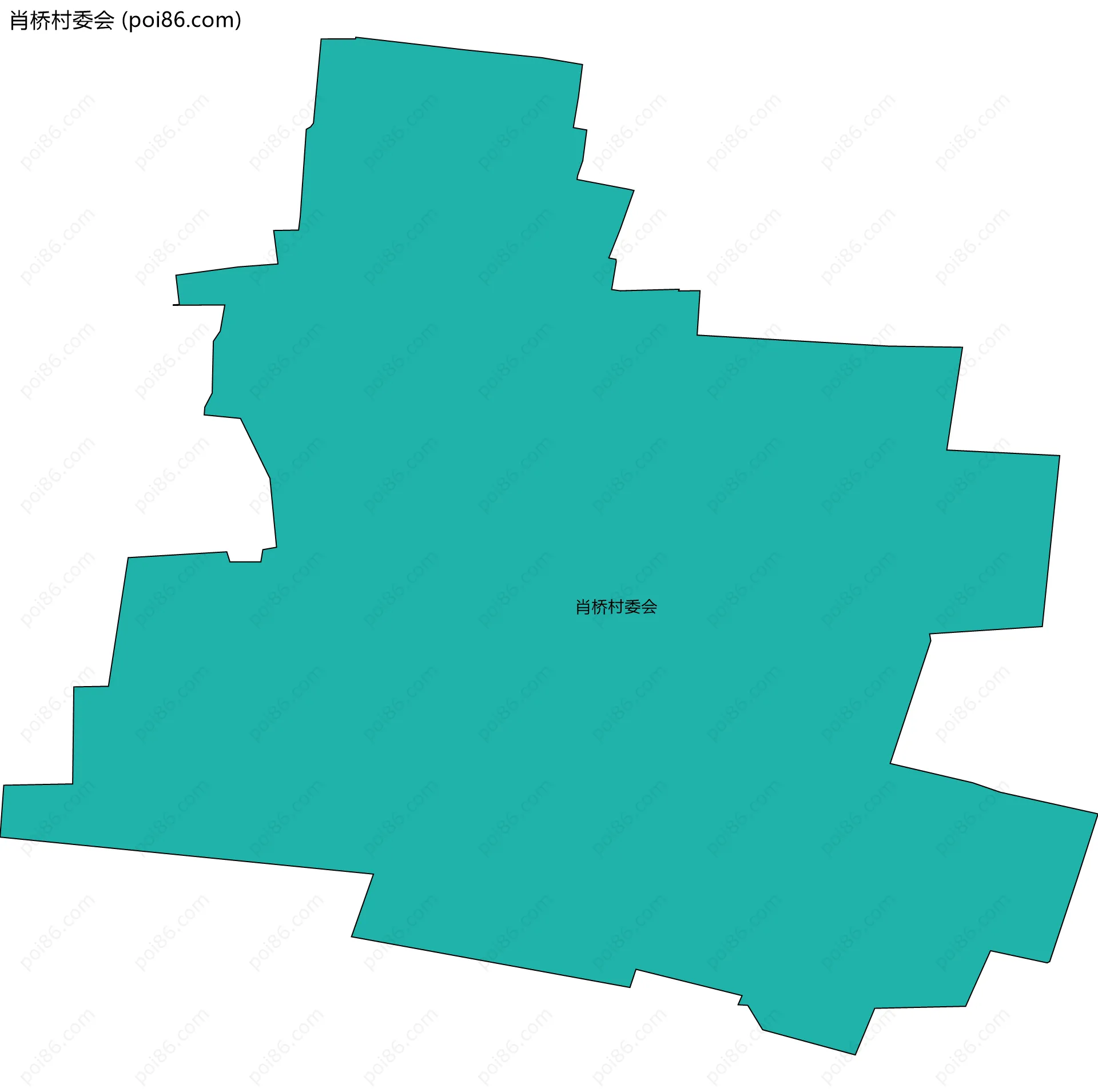 肖桥村委会边界地图
