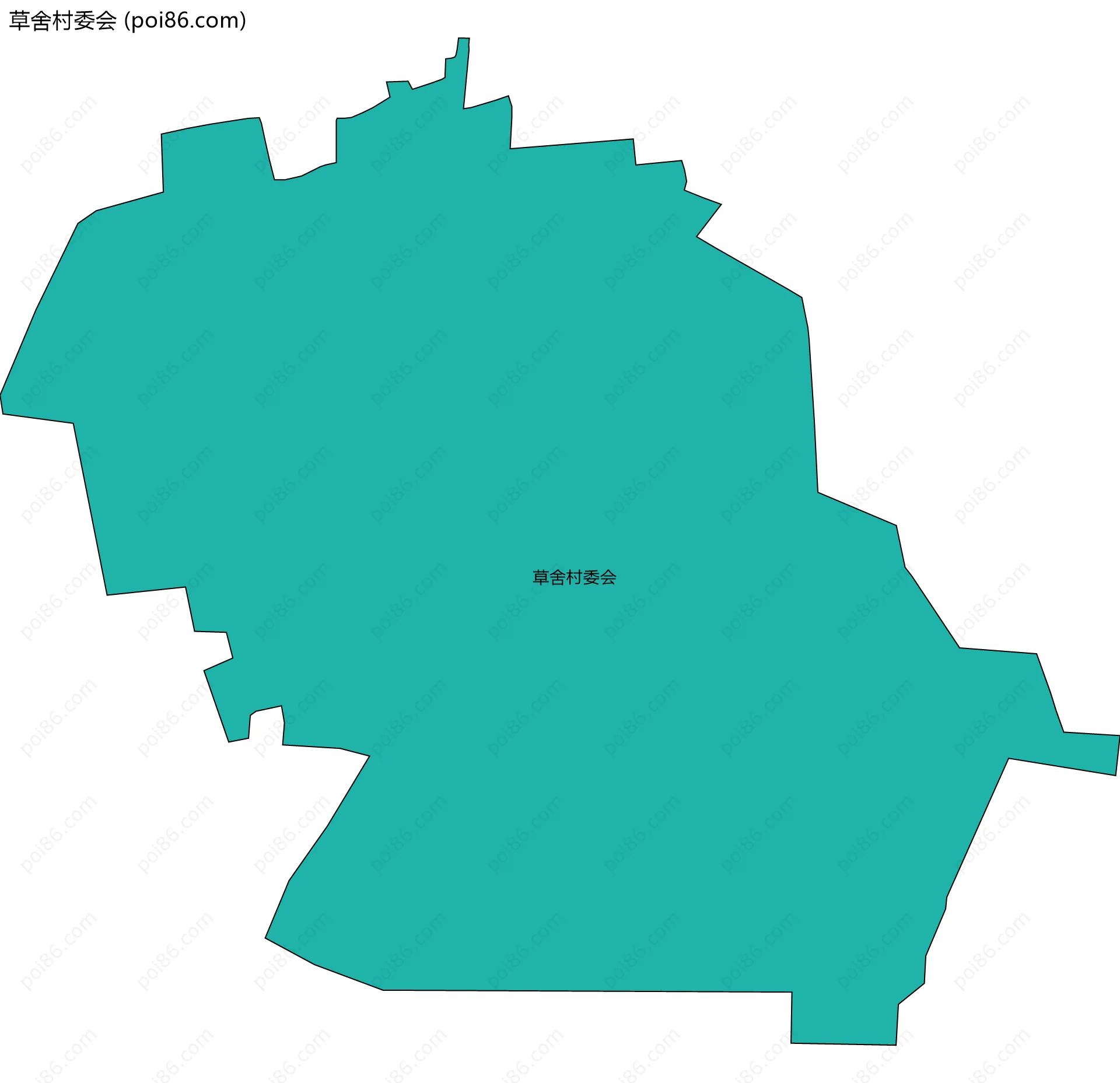 草舍村委会边界地图